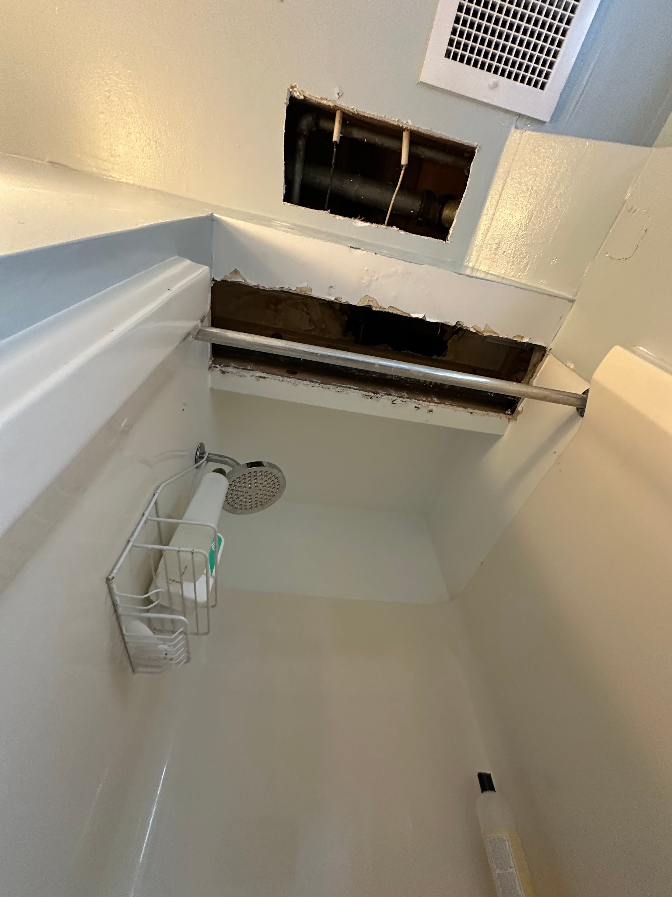 Bathroom-drywall repair and repaint by Herrera’s Bay Area Painting inc.