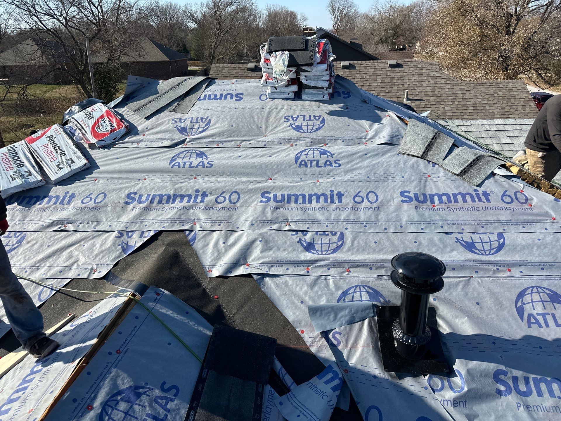 Residential Roofing Install - Atlas Pinnacle Pristine Shingles - Color Oyster Shell  by Titan Commercial & Residential Roofing 