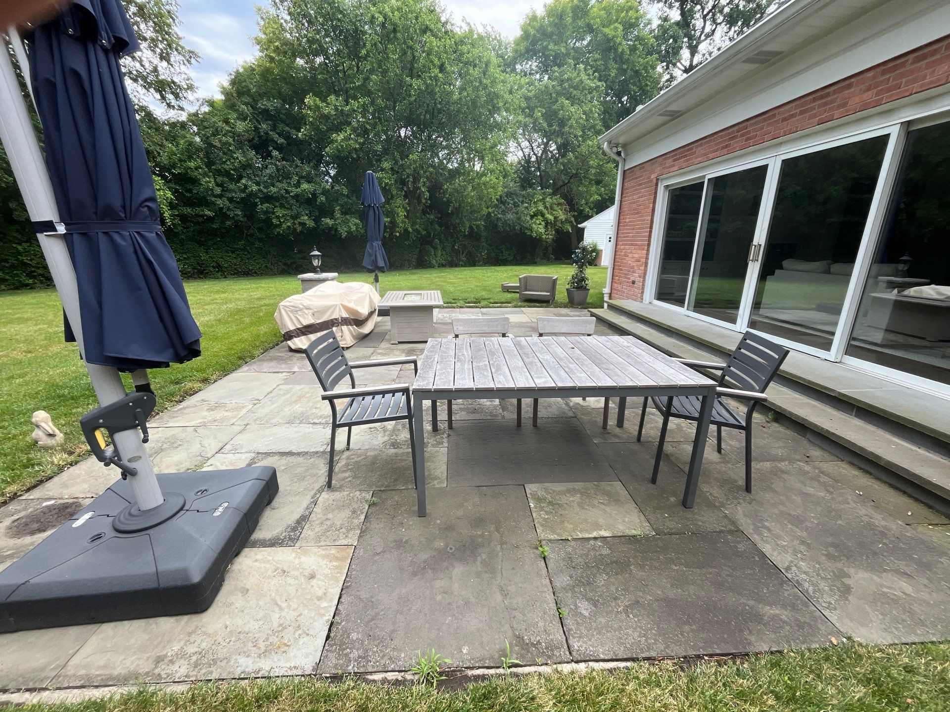 bluestone cleaning using Algaecide, soft wash soap by Northern Power Washing LLC.