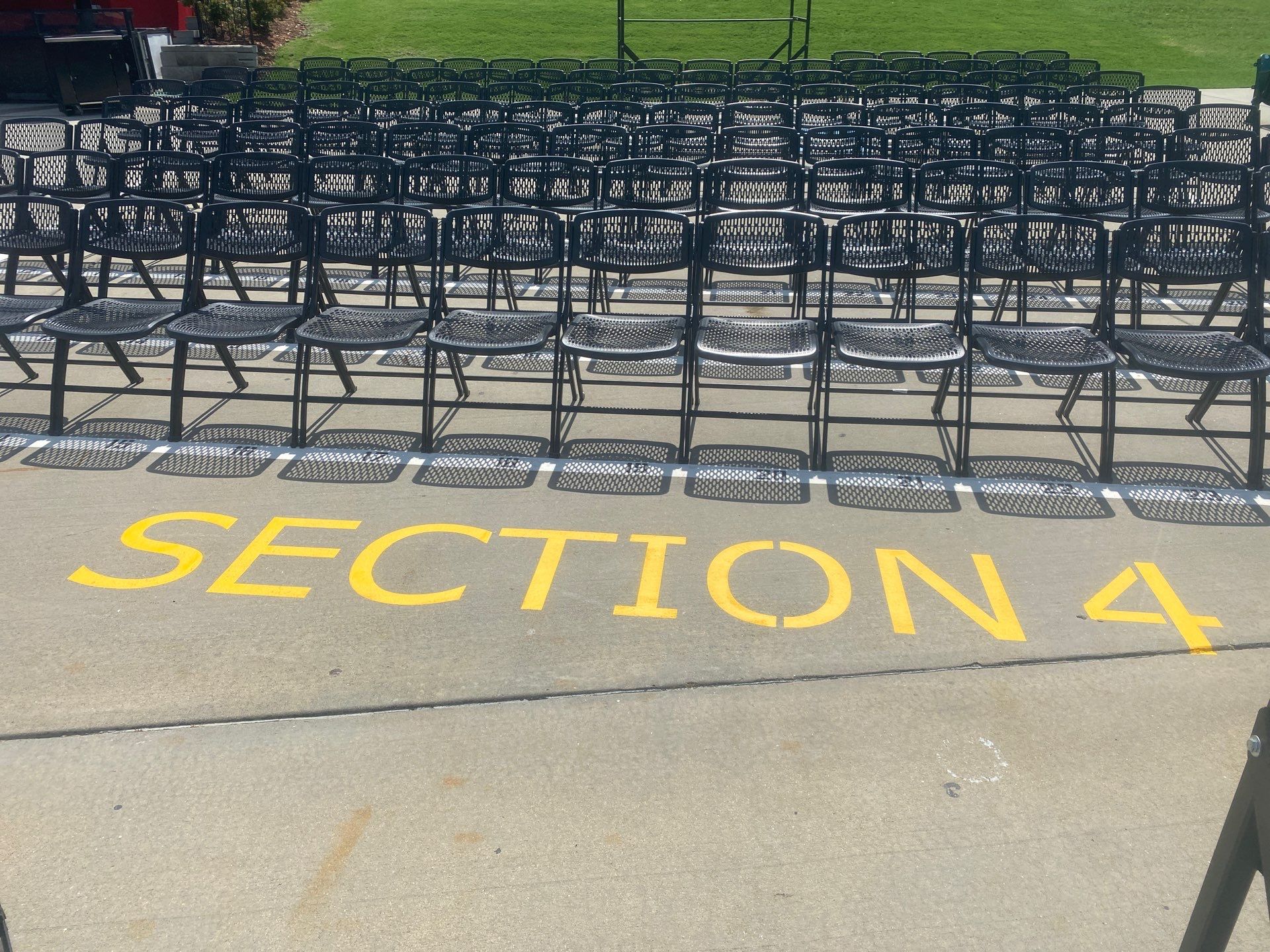 Red Hat Amphitheater Striping Job by Billy Weatherspoon Contractor
