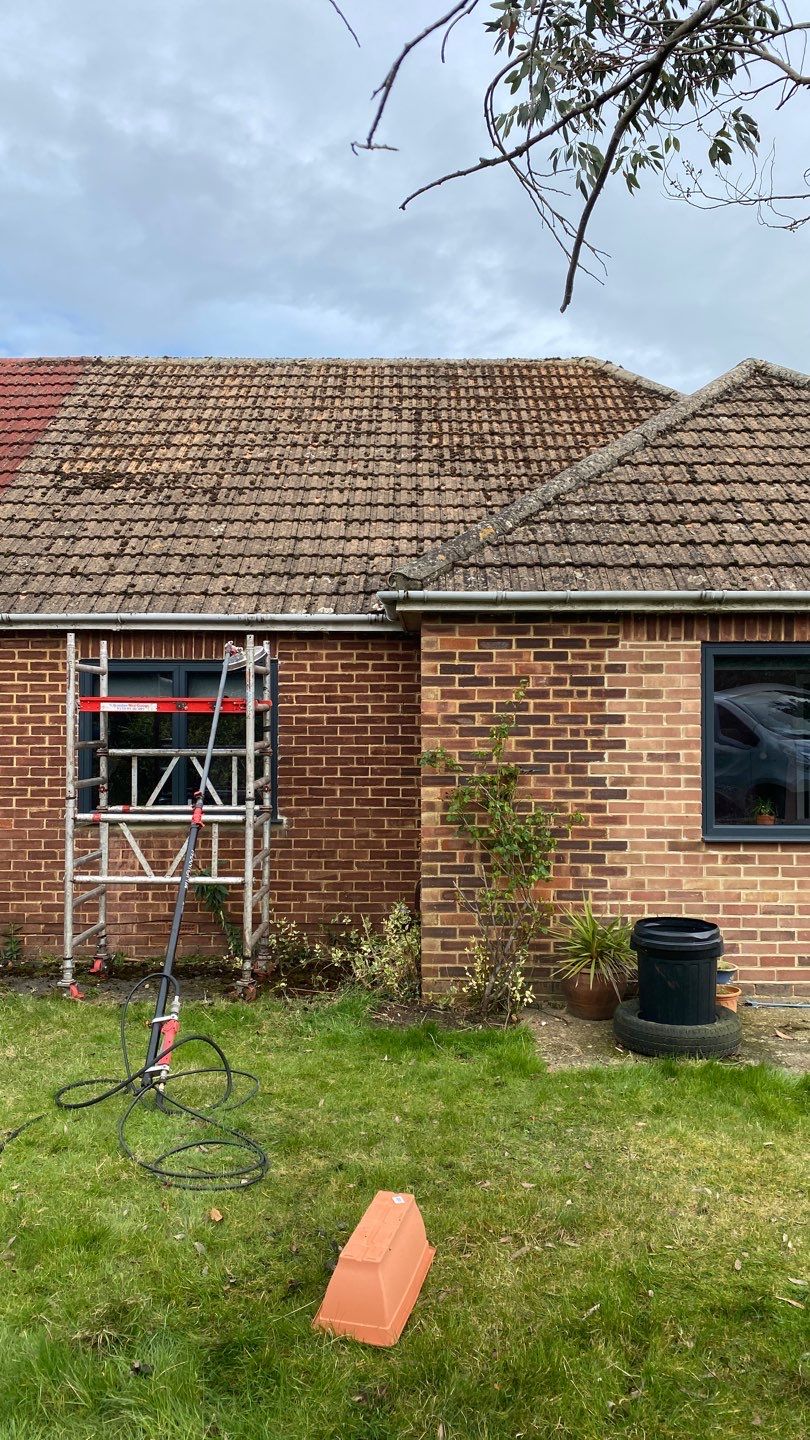 Roof Clean - Moss Removal using Mosmatic FSC and Biocide by Ges Exterior Cleaning ltd
