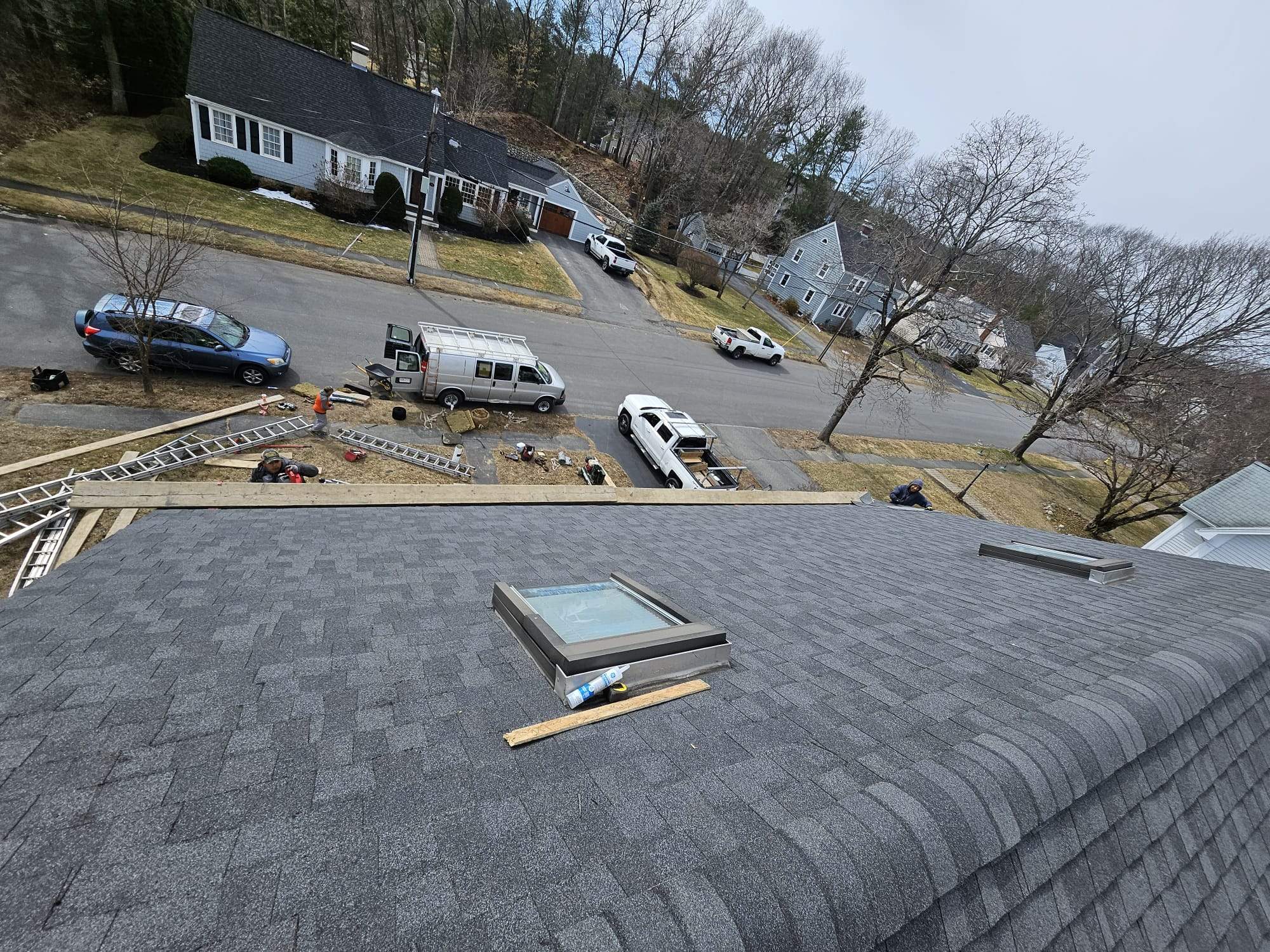 Full Strip & Re-Roof in Andover, MA – Architectural Black Shingles by JOHNNYS PRO