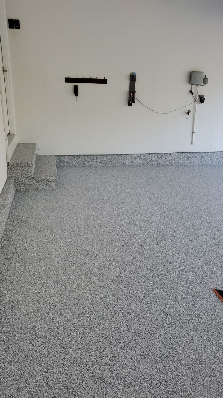 Garage Floor using Penntek Slatestone by Spectrum Painting, LLC