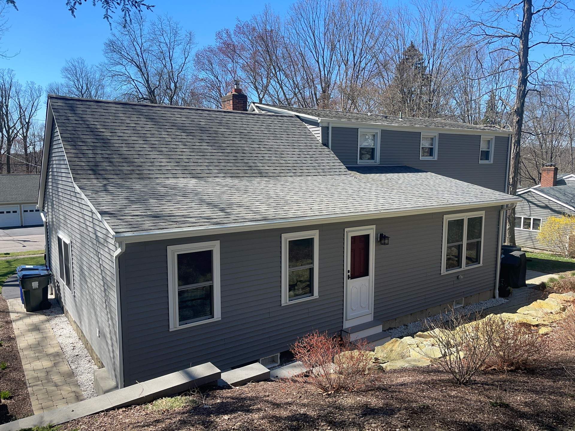 Residential Roofing Installation using Tamko Slatestone gray by A Plus Exterior