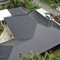 .032 Aluminum 1.5" Mechanical Seam Matte Black  by Total Roofing System The Metal Roof Experts