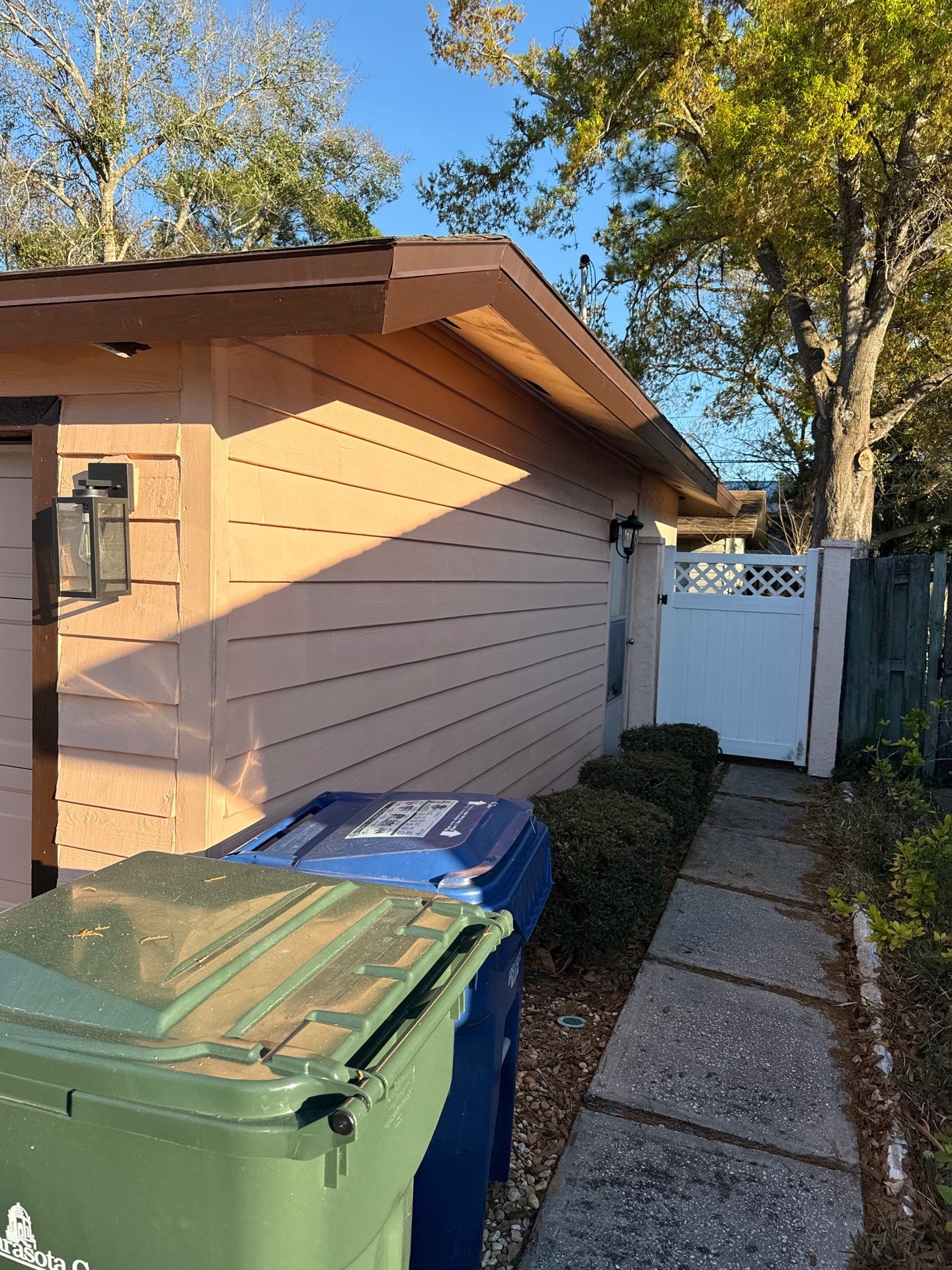 Musket Brown Soffit Installation in Sarasota FL by Gutter Professors