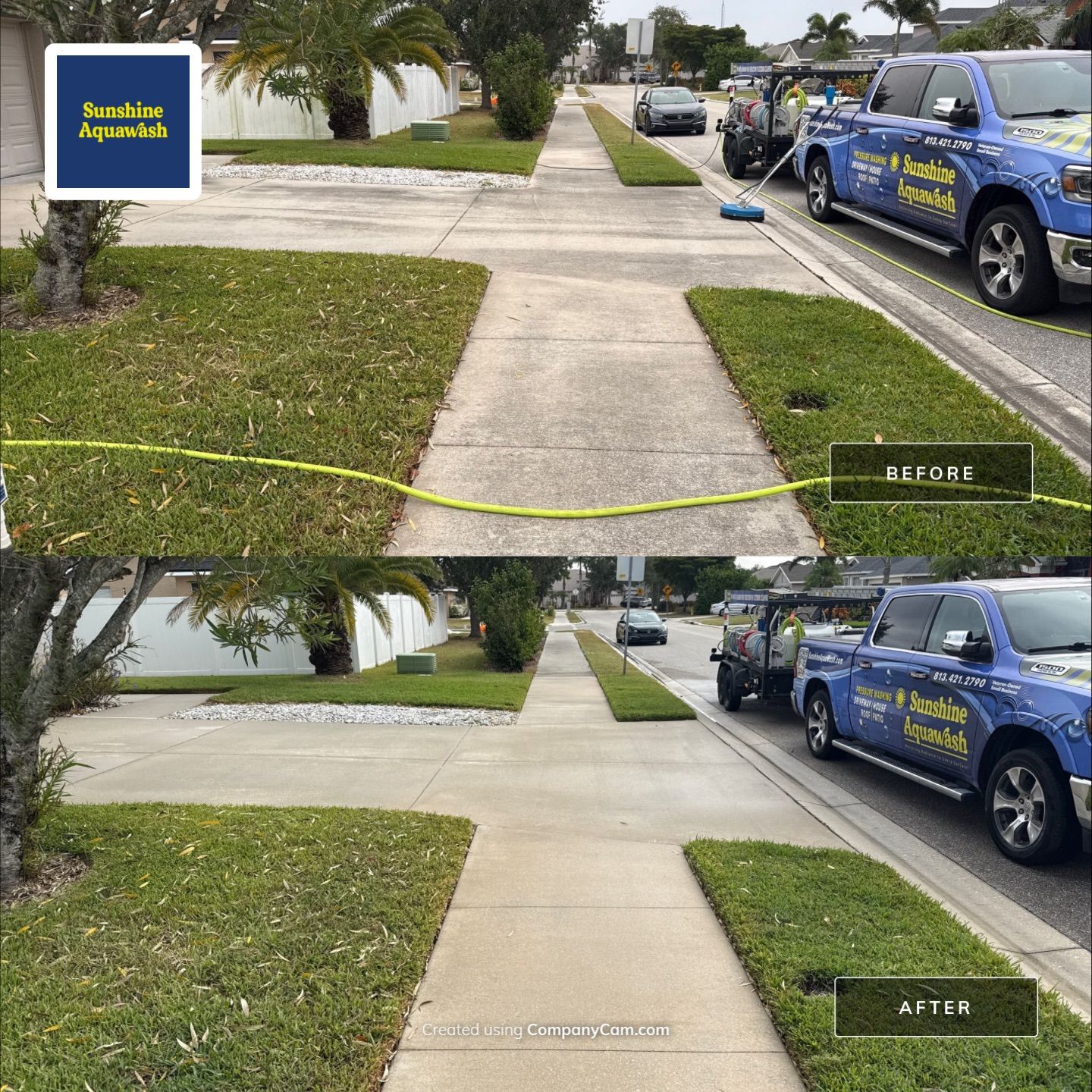 Vinyl Fence Cleaning, Driveway & Sidewalk Cleaning in Crystal Lakes – Palmetto, FL by Sunshine AquaWash