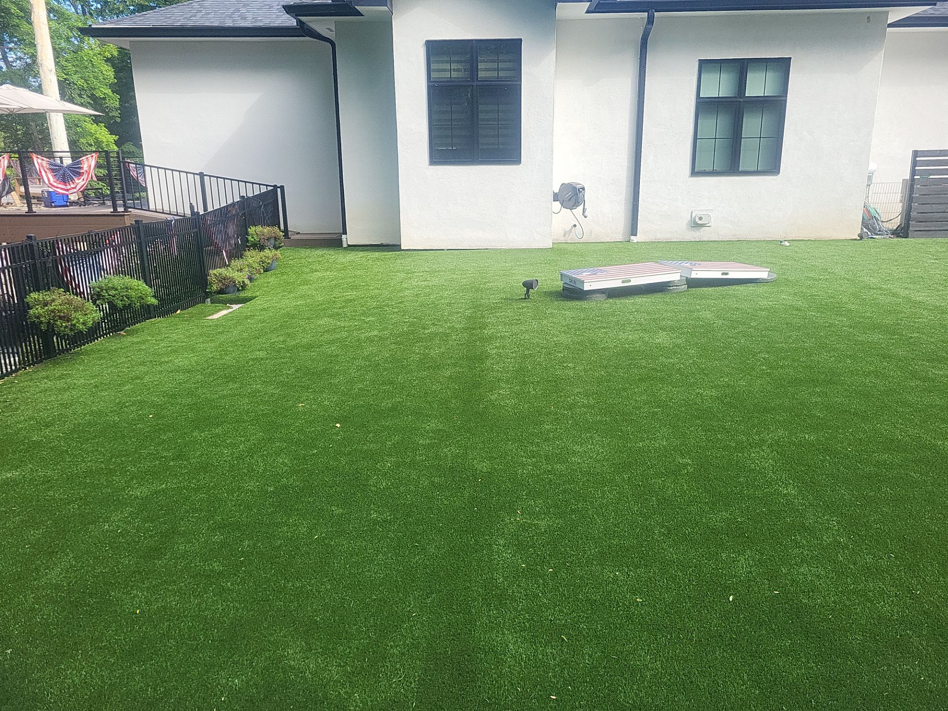 High-End Residential Turf Surrounding Pool in Powell by Southwest Greens Midwest