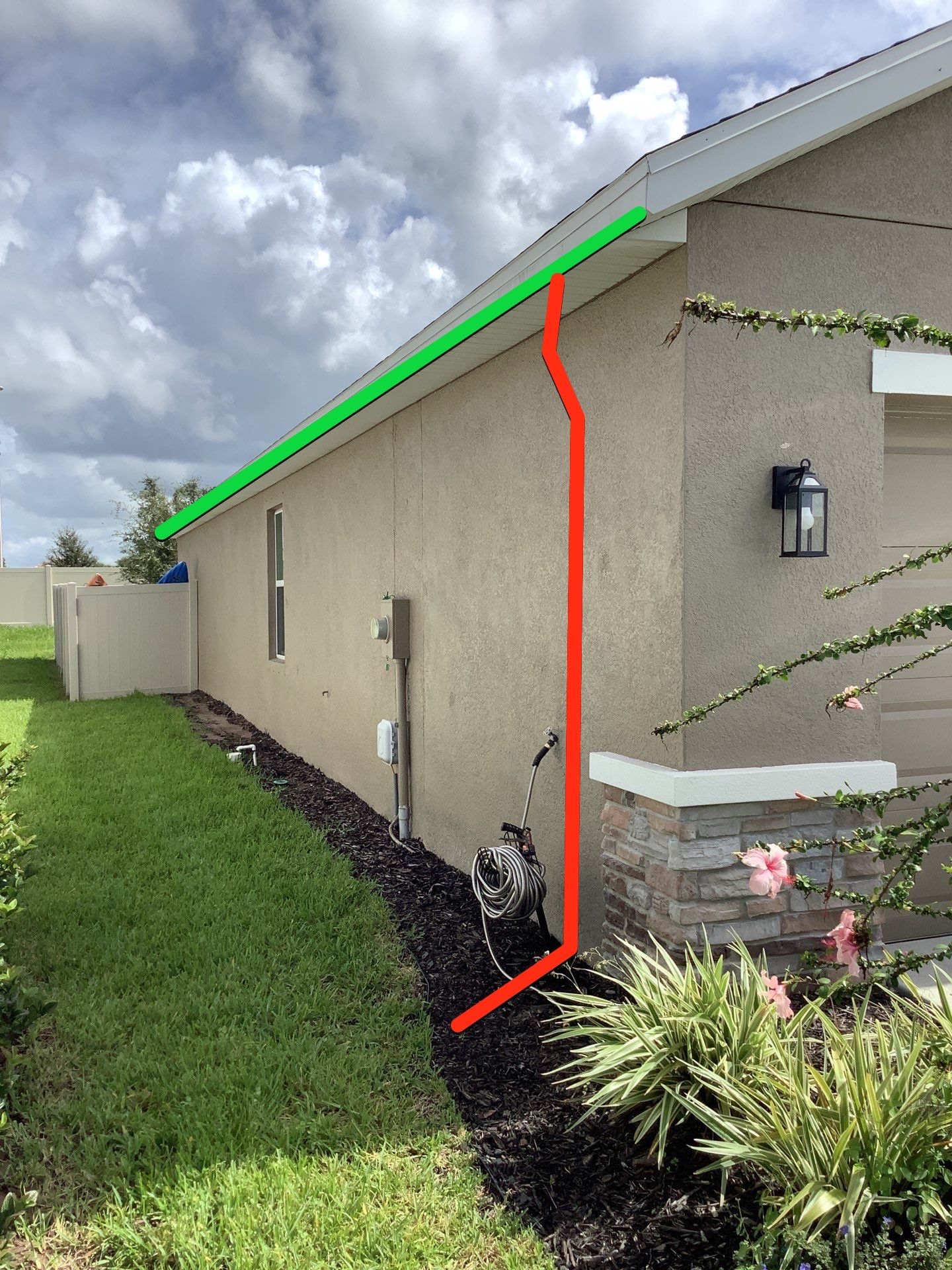 Gutter System with Downspouts in Bradenton FL by Gutter Professors