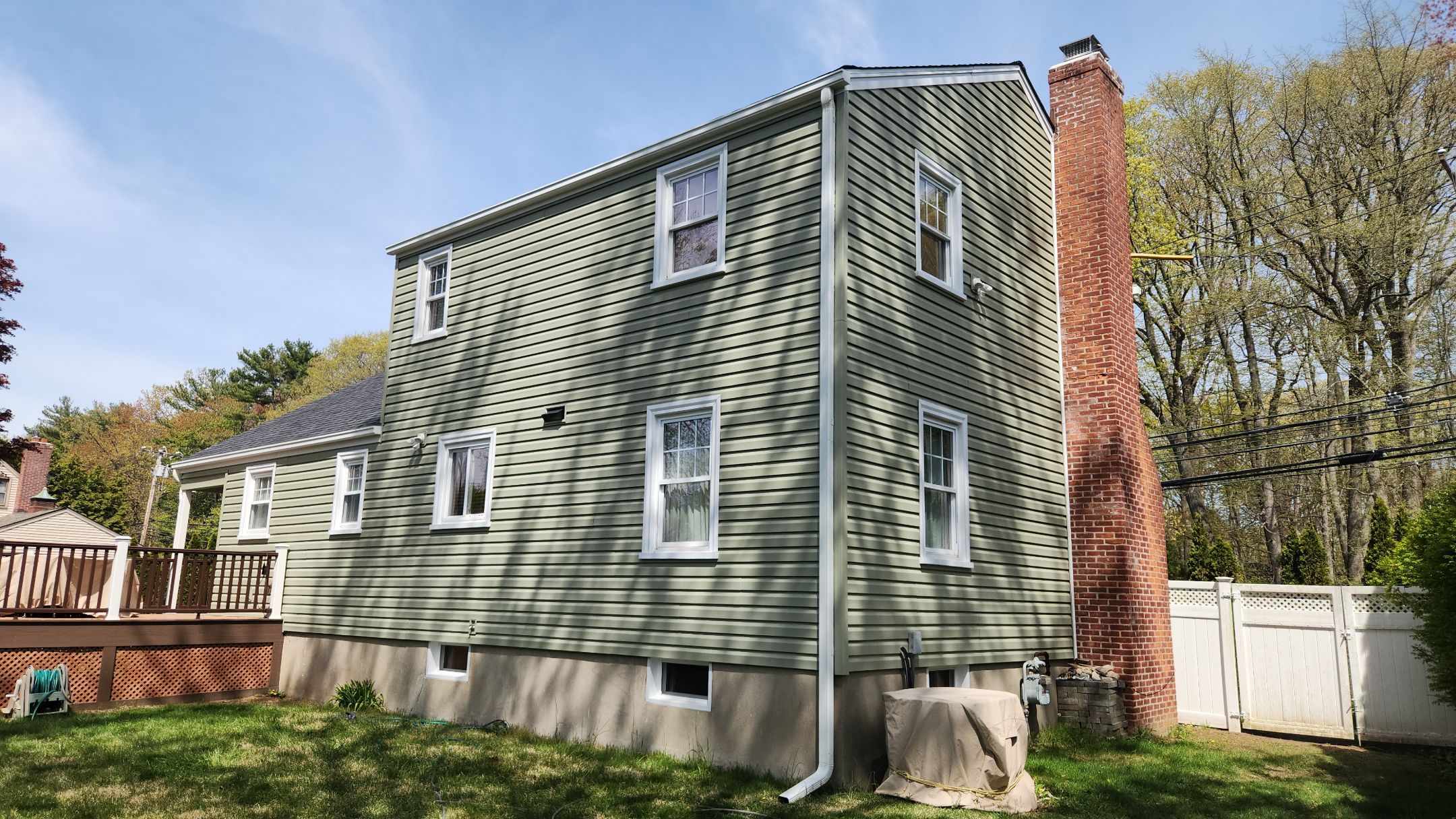 Refreshing siding upgrade with Cert Cedar Impressions D/7 straight bottom perfection, Cypress and Cert Monogram D/5 Dutchlap, Cypress by DiGiorgi Roofing and Siding Inc