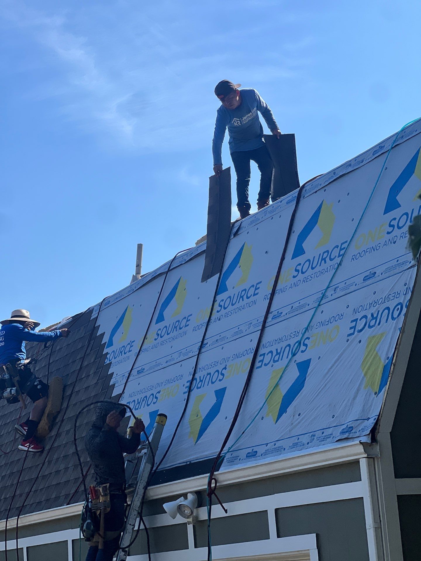 Residential Roofing Installation using GAF Timberline HDZ Weathered Wood by OneSource Roofing and Restoration