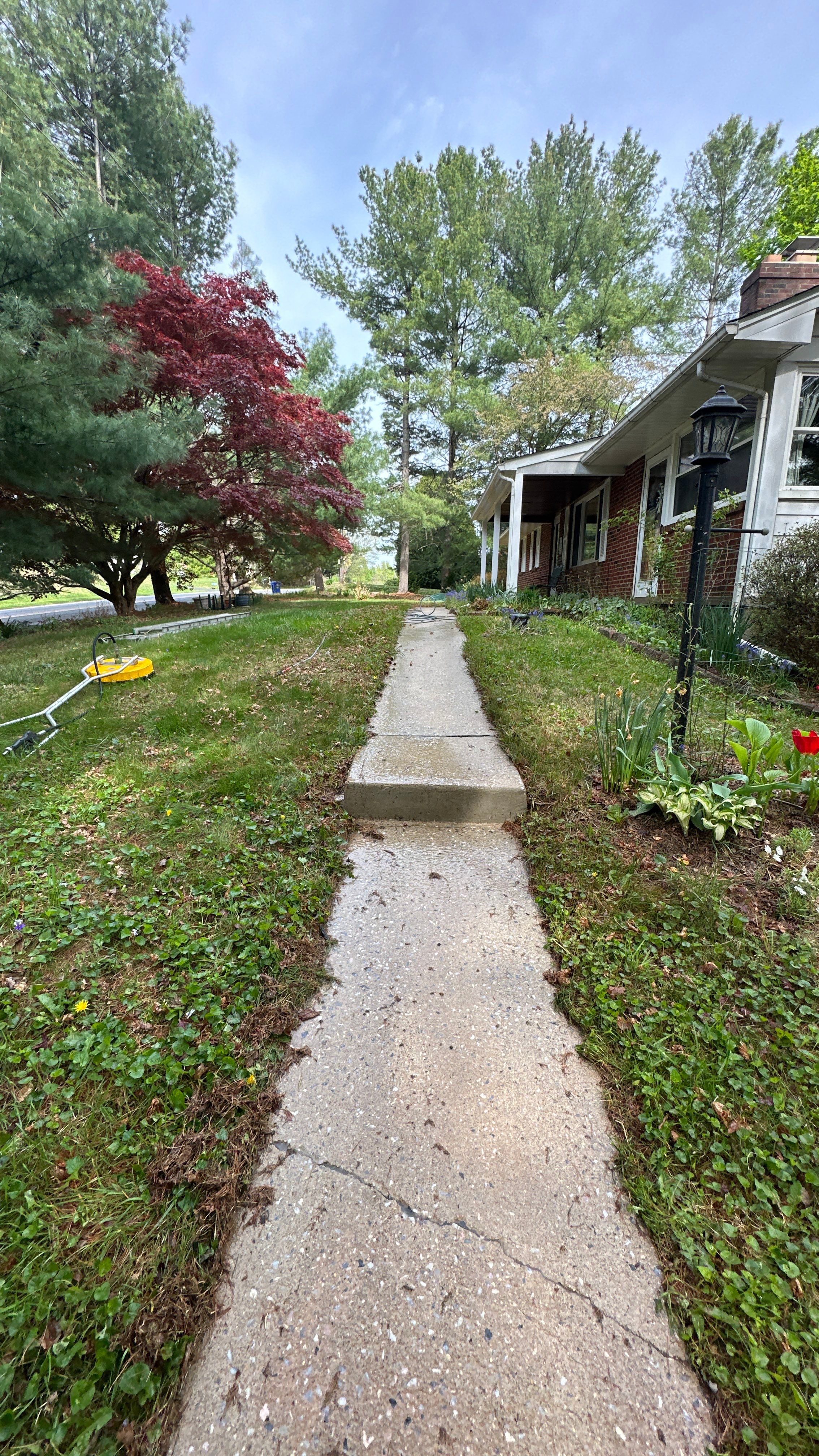 Composite Deck Construction and Exterior Walkway in Sykesville by Baltimore Pressure Washers Inc.