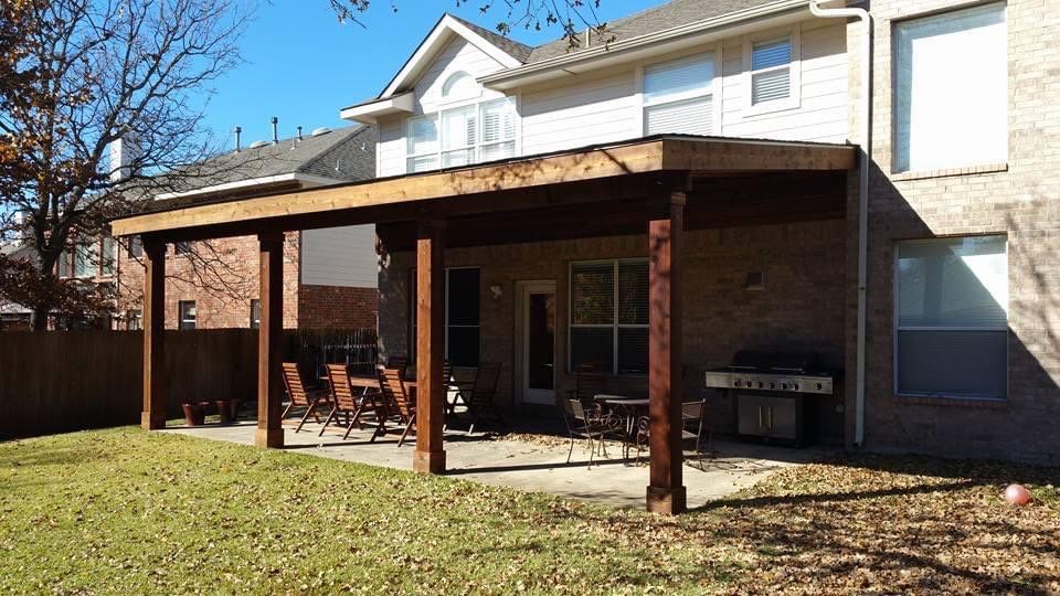 Beautiful Patio Cover Installation for a current Client by First United Roofing & Construction