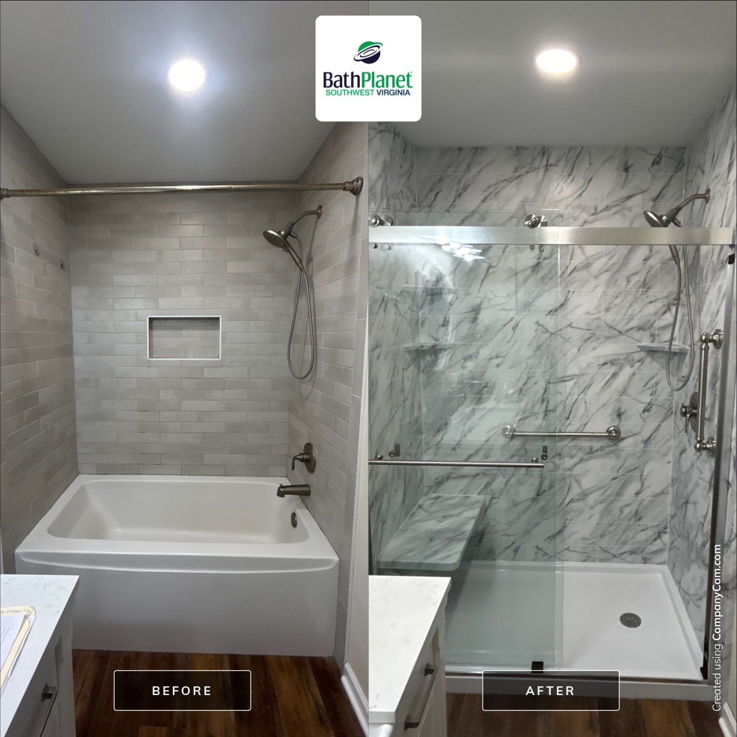 Shower Conversion by BathPlanet SW Virginia