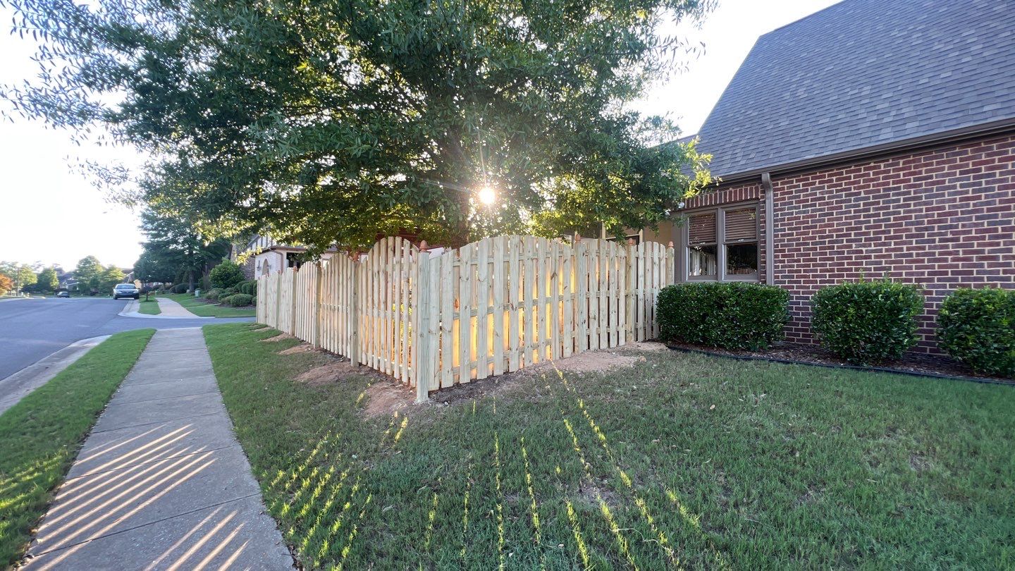 Chase Lake - Arched Shadowbox Fence by Pillar and Pine