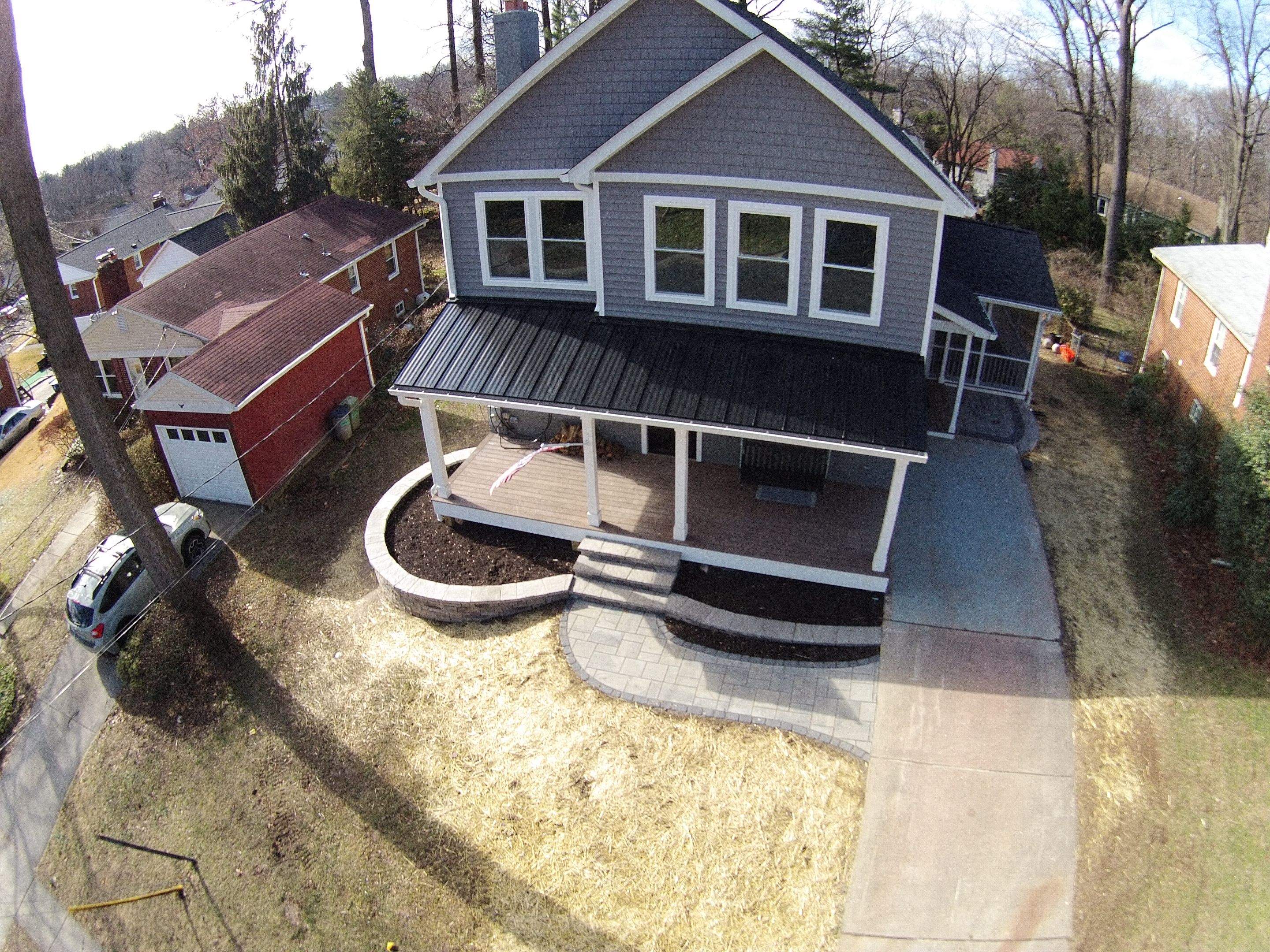 Retaining wall, walkway, small patio and landscape install by The Smet Companies, LLC
