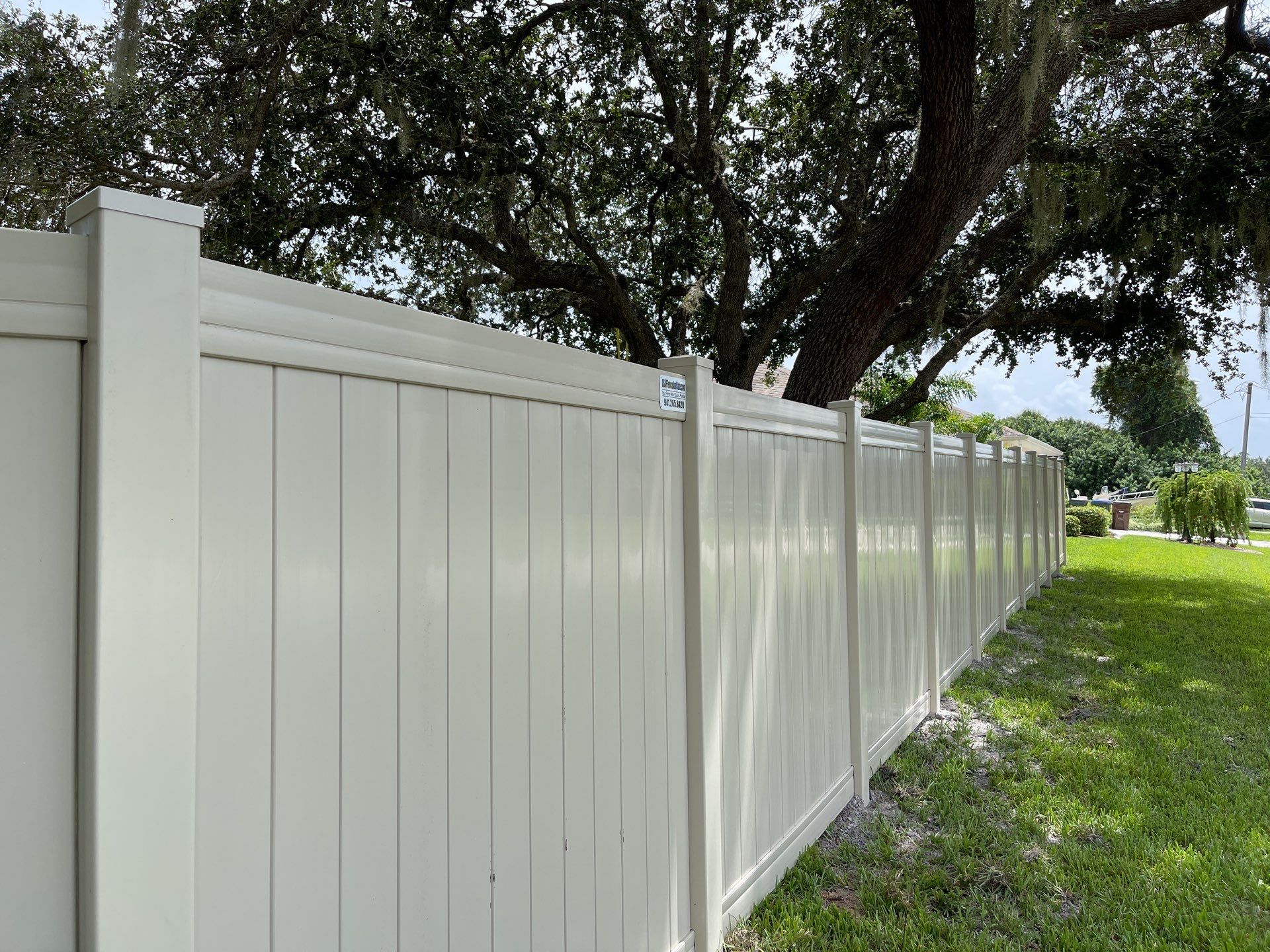 North Port, FL Tan Vinyl Privacy Fence  by Asap fence and gates, LLC