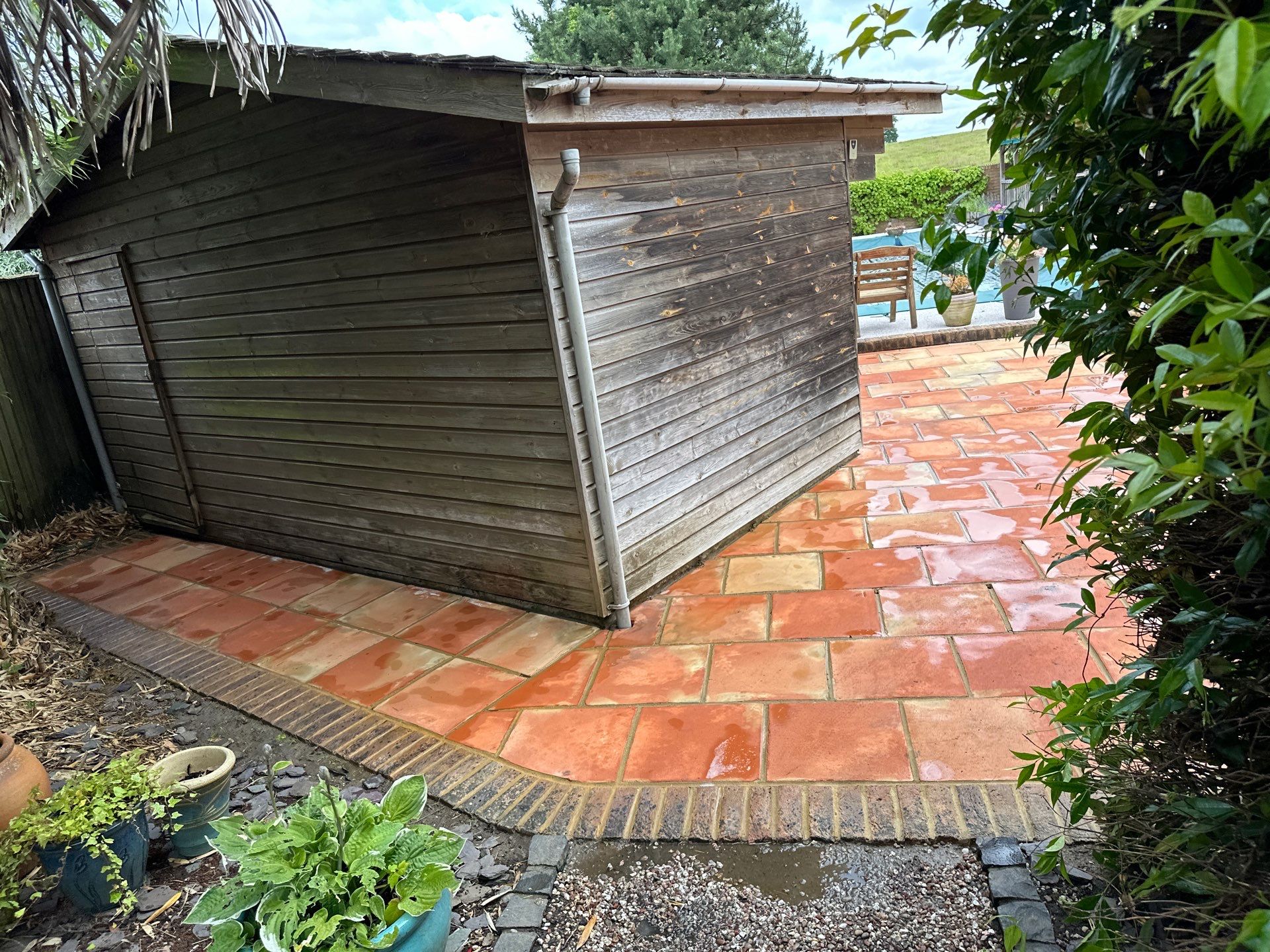 Roof and Patio Cleaning using Honda 15lpm Low Pressure Washing Machine by Ges Exterior Cleaning ltd
