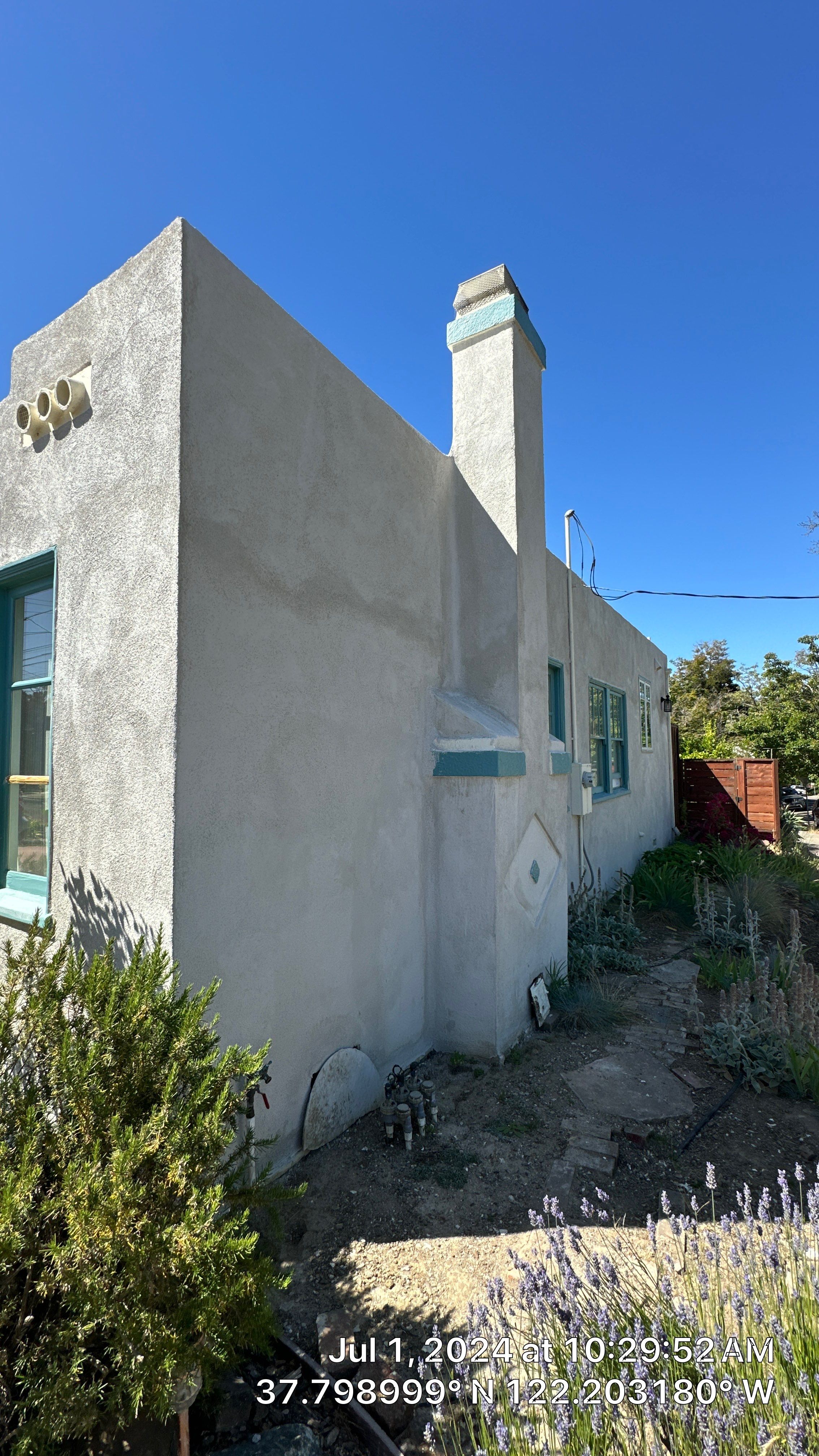Exterior Transformation with Fresh Stucco and elastomeric system for waterproofing by Herrera’s Bay Area Painting inc.