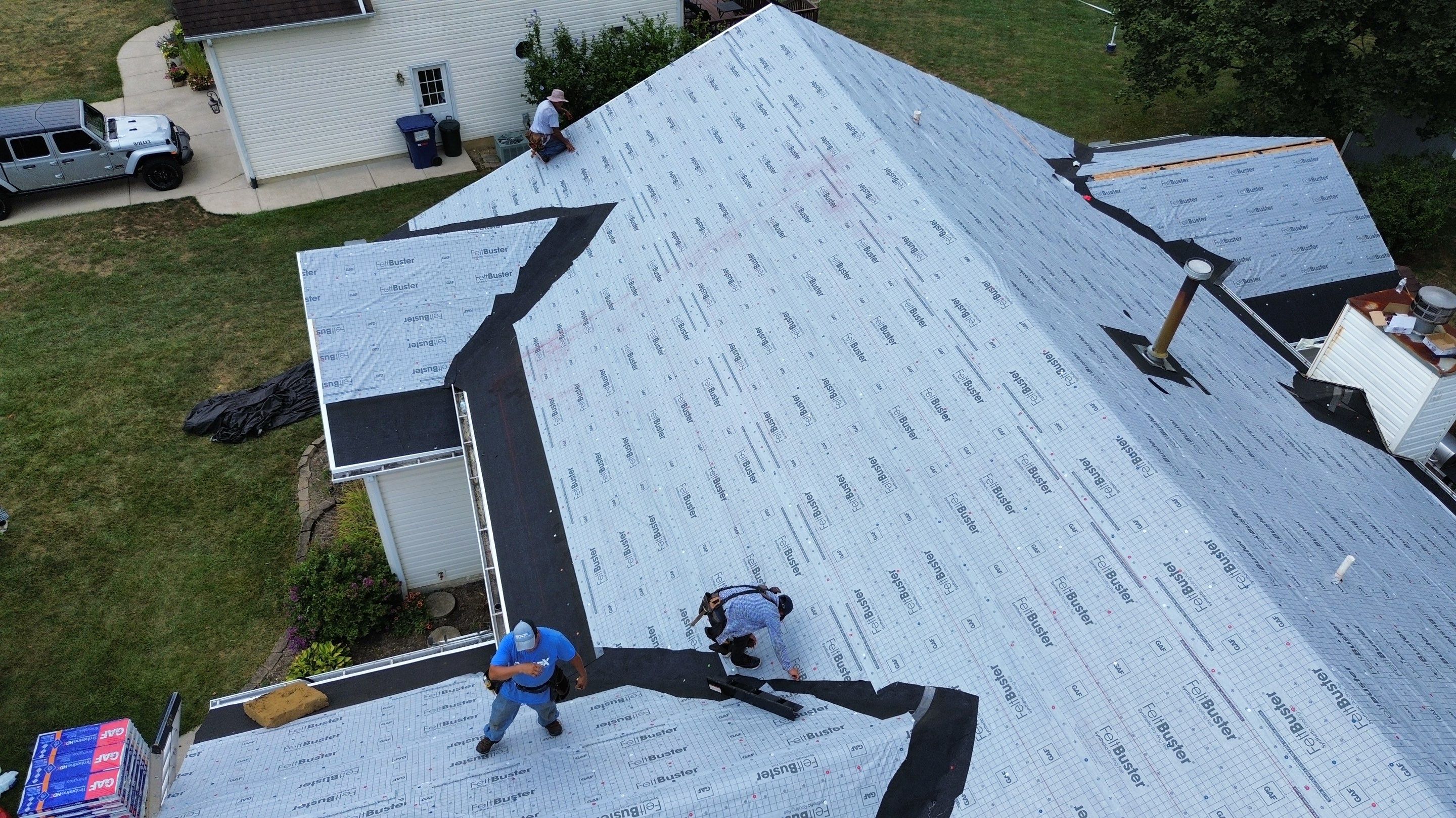 Residential Roofing Installation using Timberline HDZ Shingles - Hickory by RoofX 