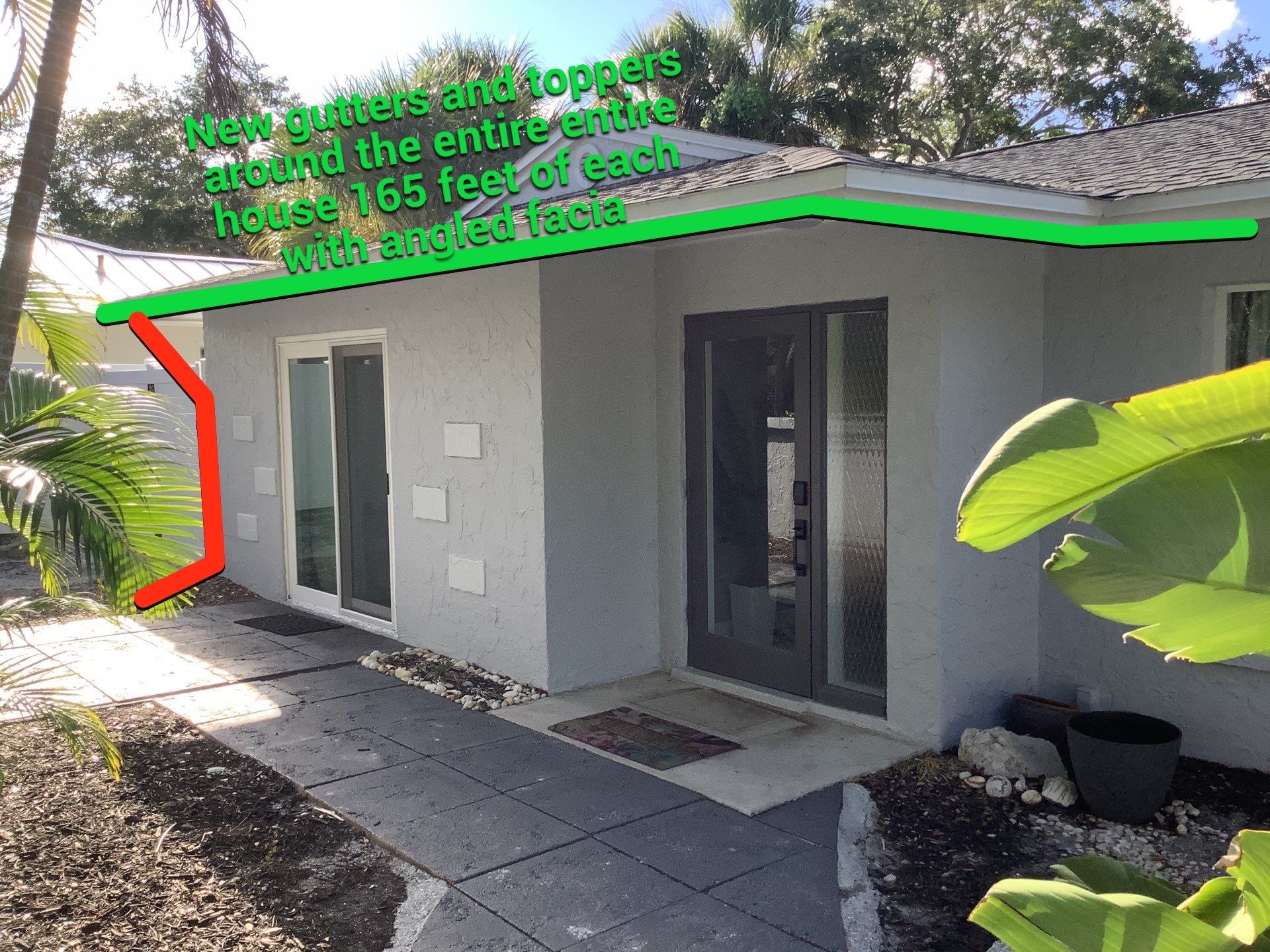 Black Seamless Gutters Installation in Siesta Key FL by Gutter Professors