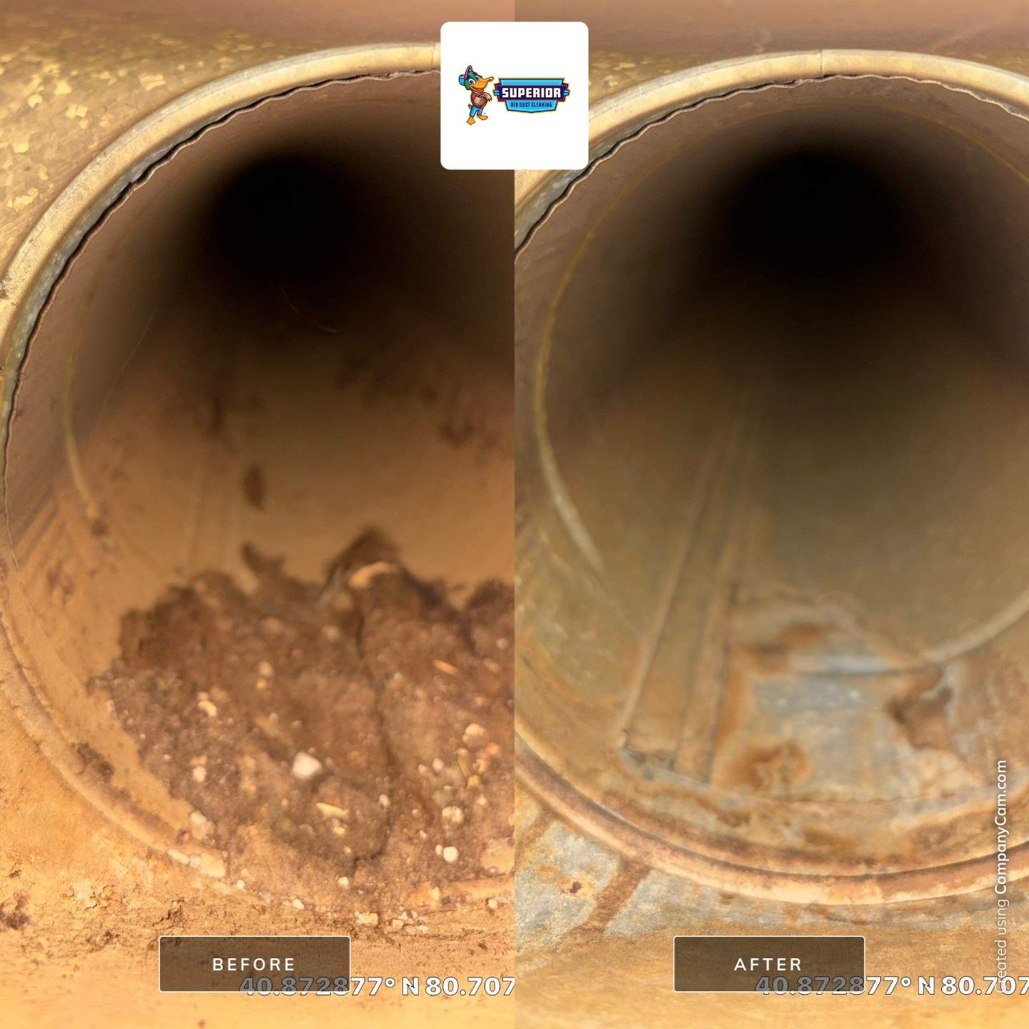 Air Duct Cleaning With a Vacuum Truck in Columbiana, OH by Superior Air Duct Cleaning