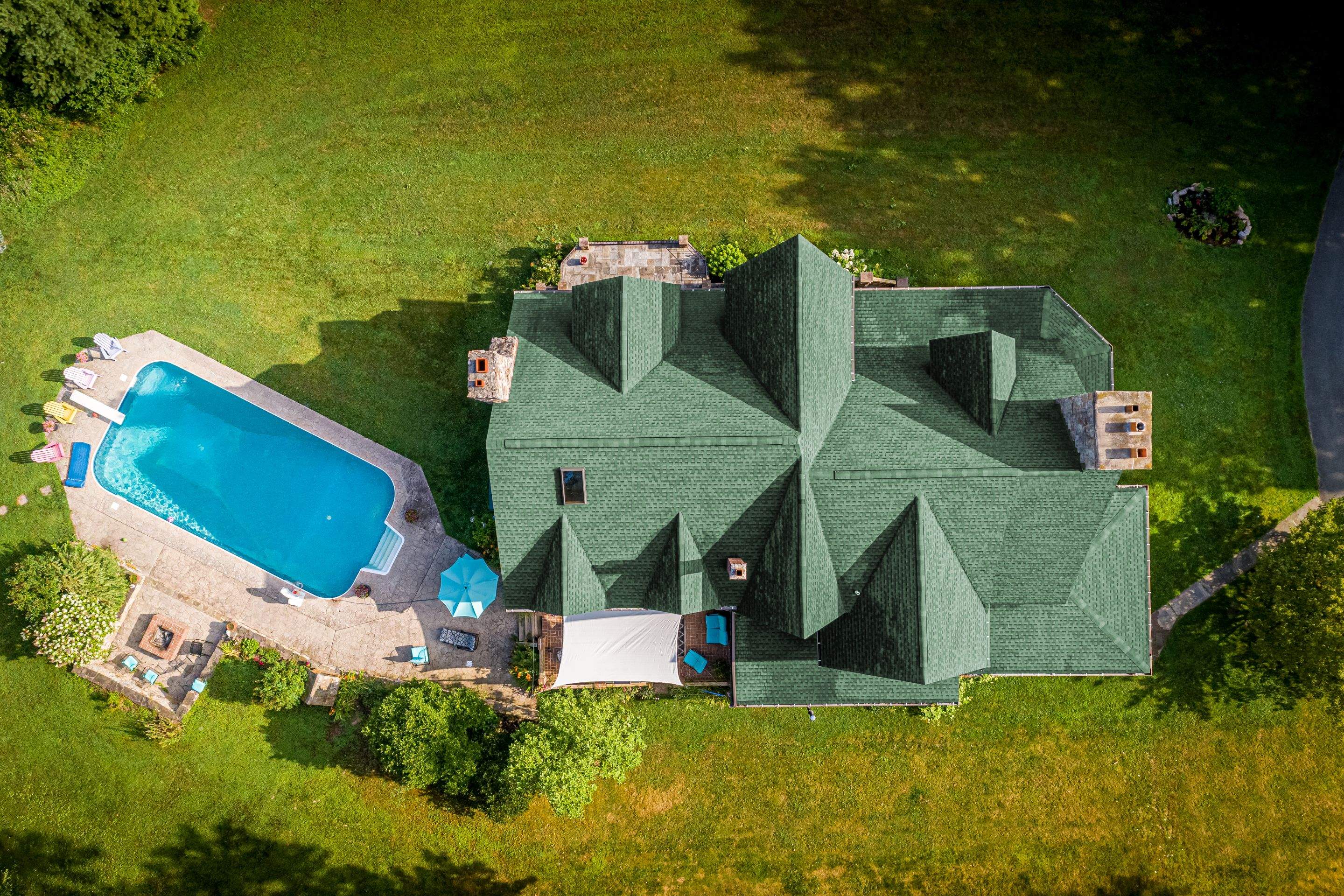 Shingle Roof-hunter green by Esh Builders