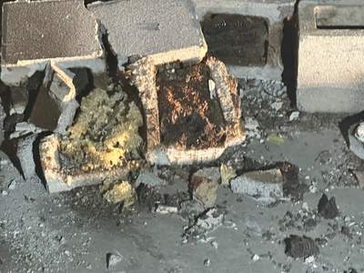 Demoed Cinderblock Wall