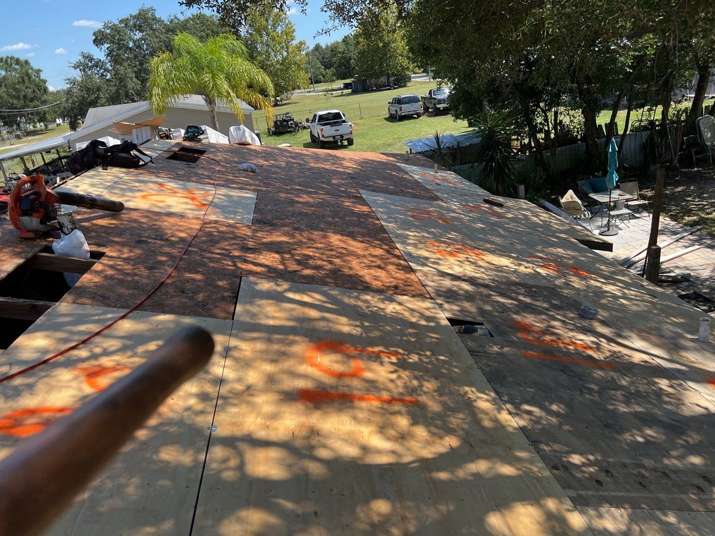 Residential Roofing Installation using 26 GA Rib Panel Galvalume by 1st Class Roofing, Inc.