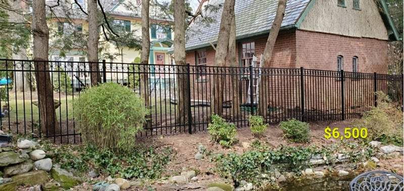 Black Aluminum fence  by DiGiorgi Roofing and Siding Inc