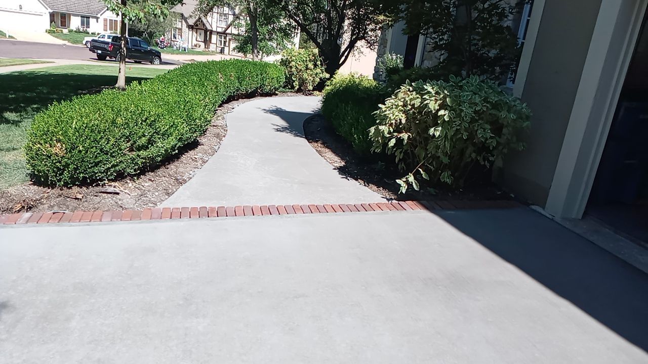 New Driveway and Sidewalk by LAND ESCAPES LLC
