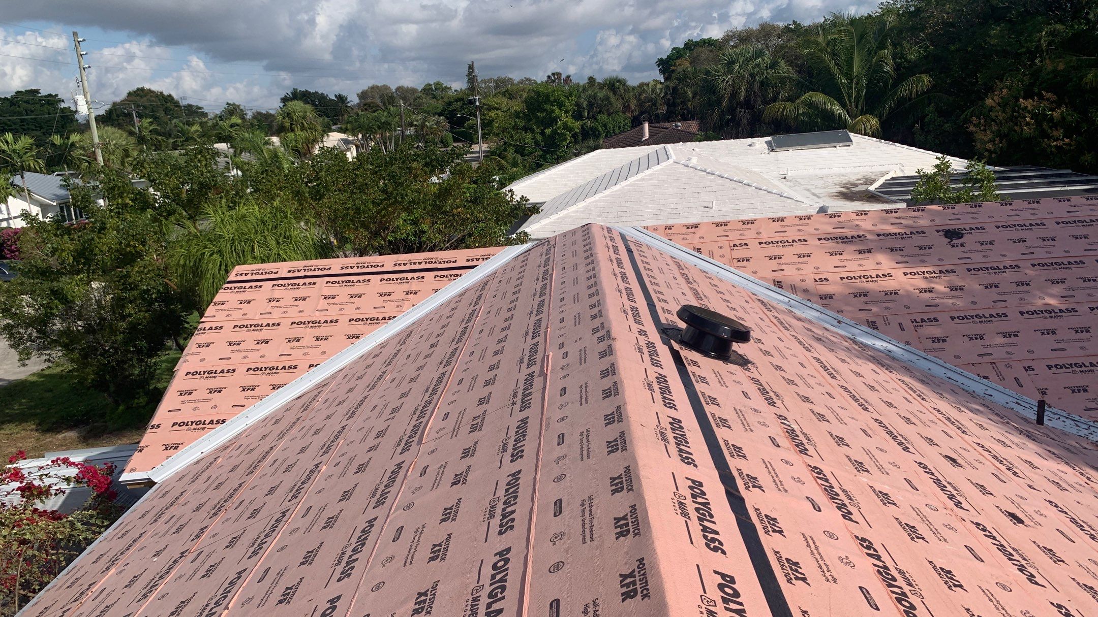 Residential Roofing Installation using 1" Nail strip metal roof by BLUES BROTHERS ROOFING