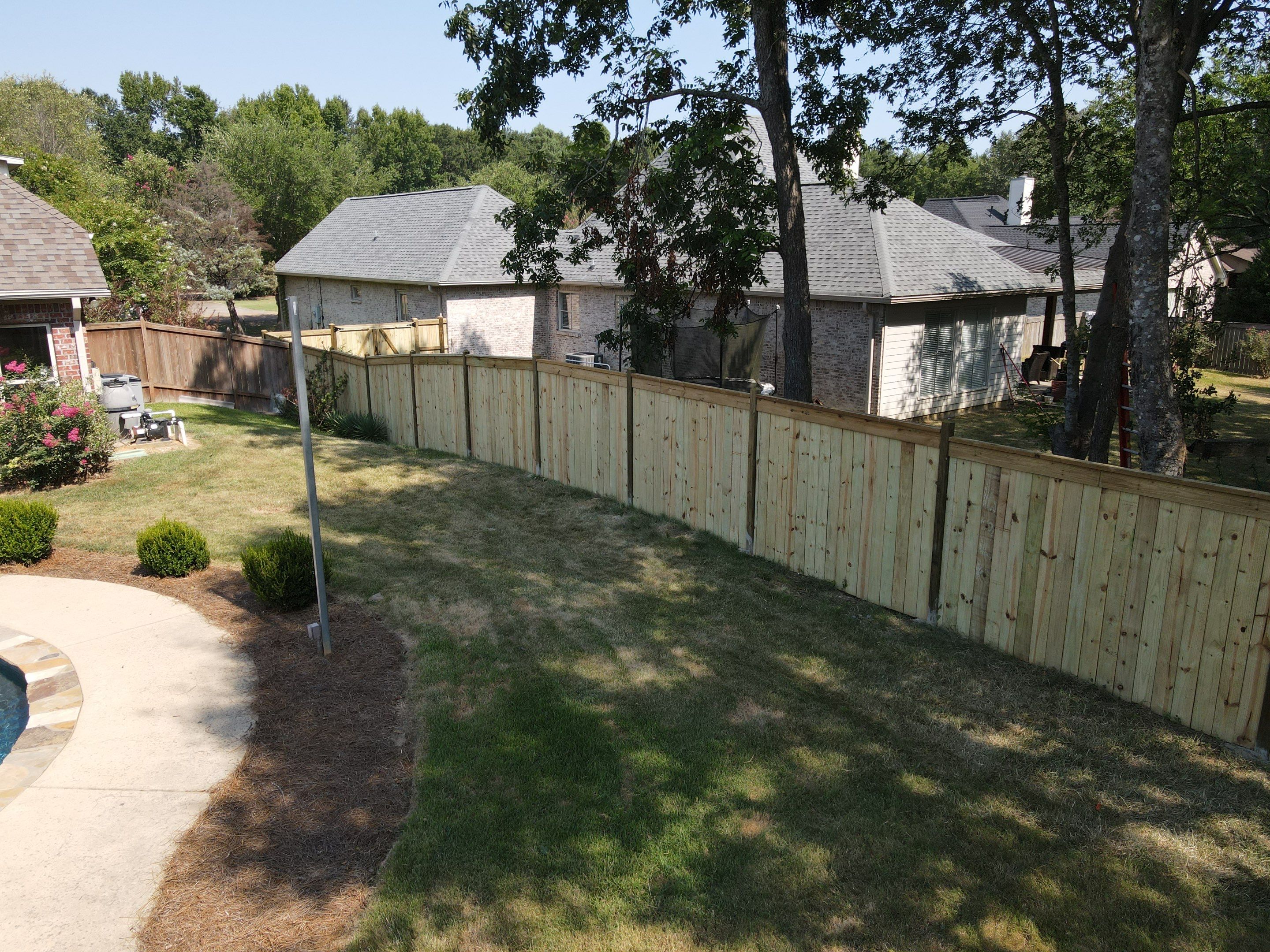 6ft Treated Pine Good Neighbor Fence by Roberson Construction LLC