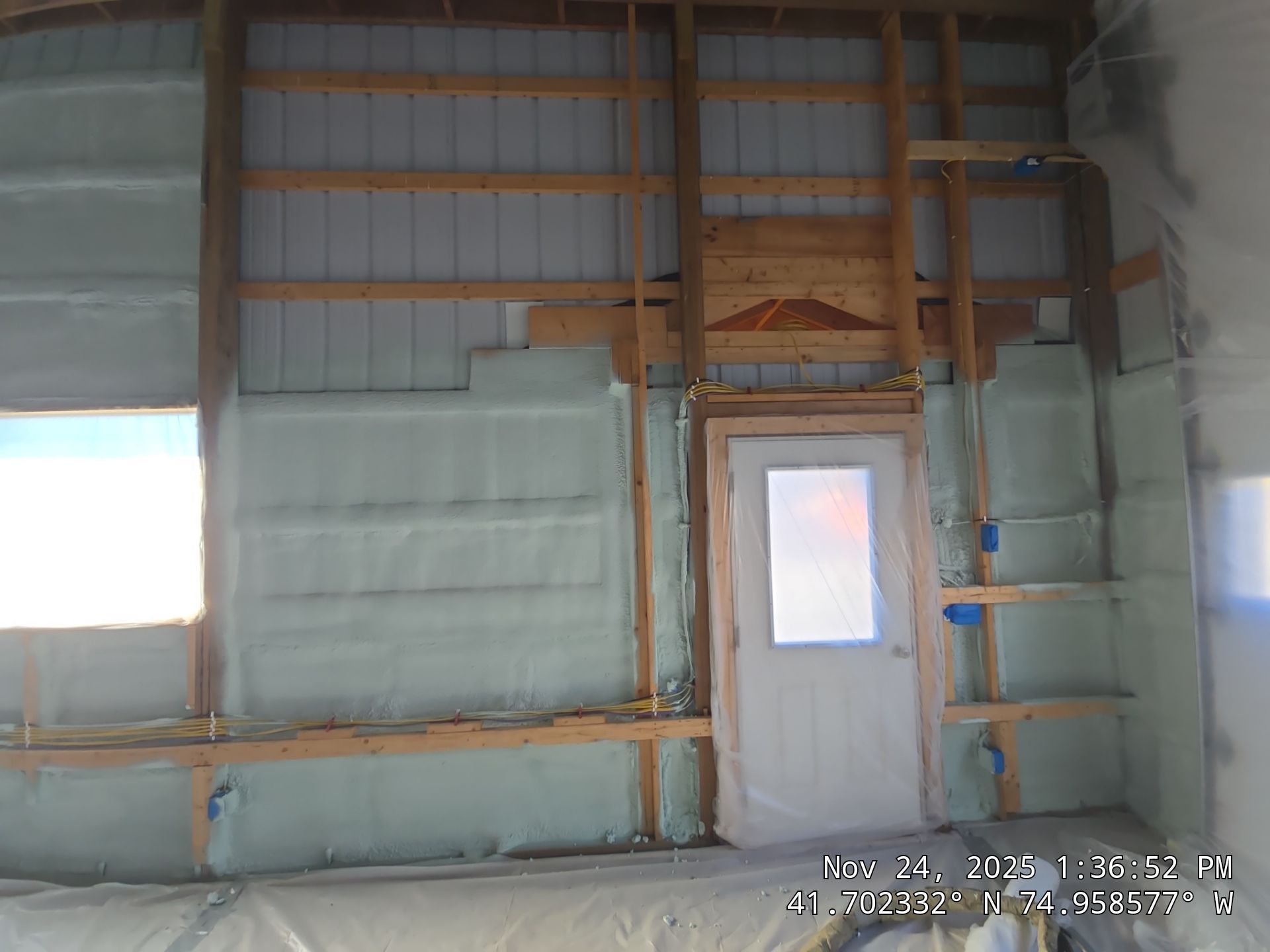 Exterior Walls using Closed-Cell Spray Foam by NYS Foam & Energy