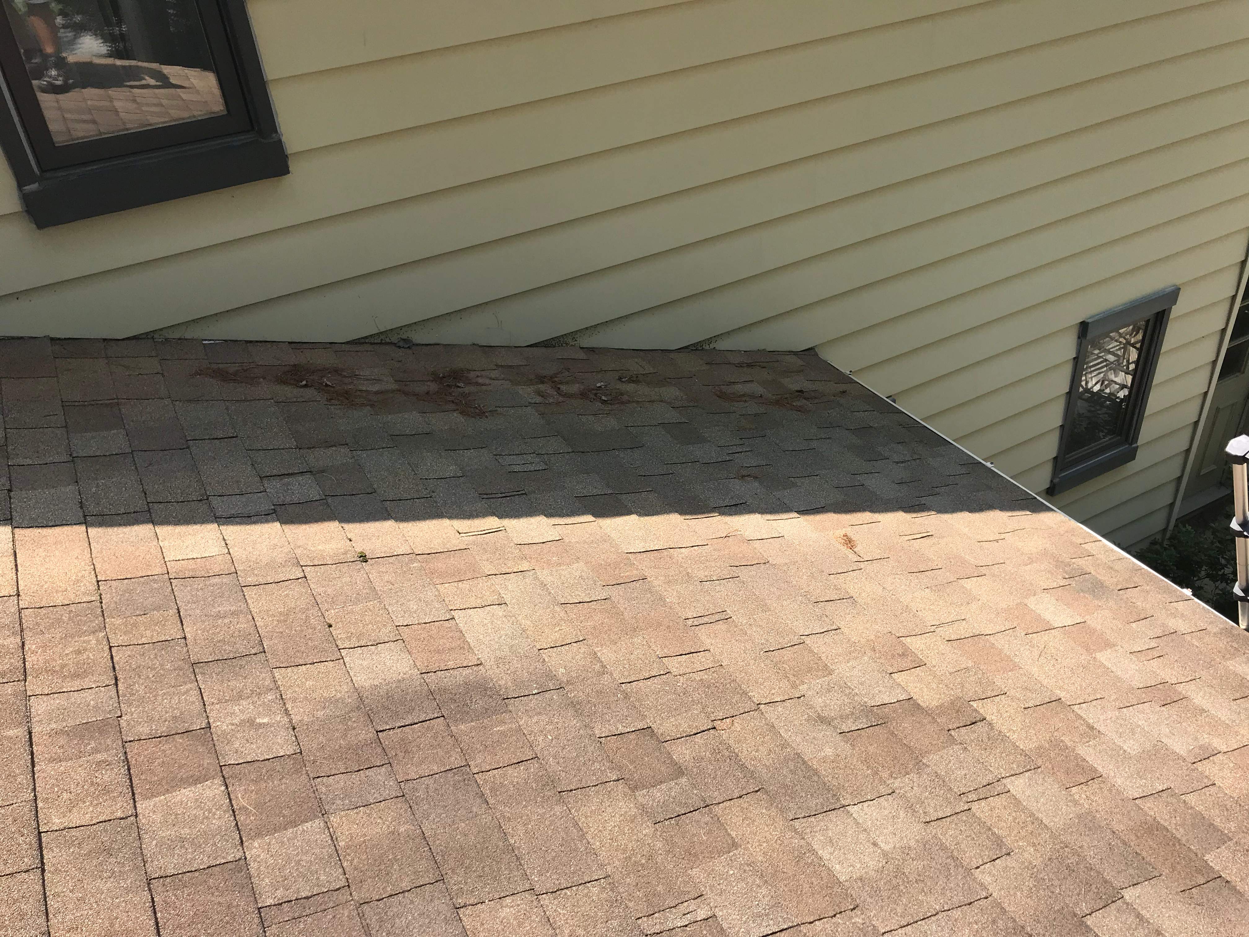 Residential Roofing Installation using Landmark Shingles Color Weatherwood by Alpha Design Services