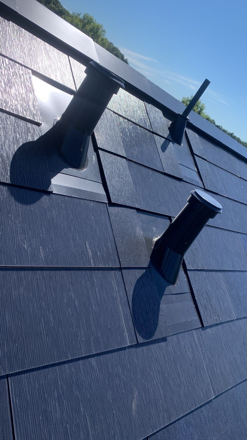 Tesla Solar Roof Replacement using Tesla Solar Roof V3 tiles by American Home Contractors