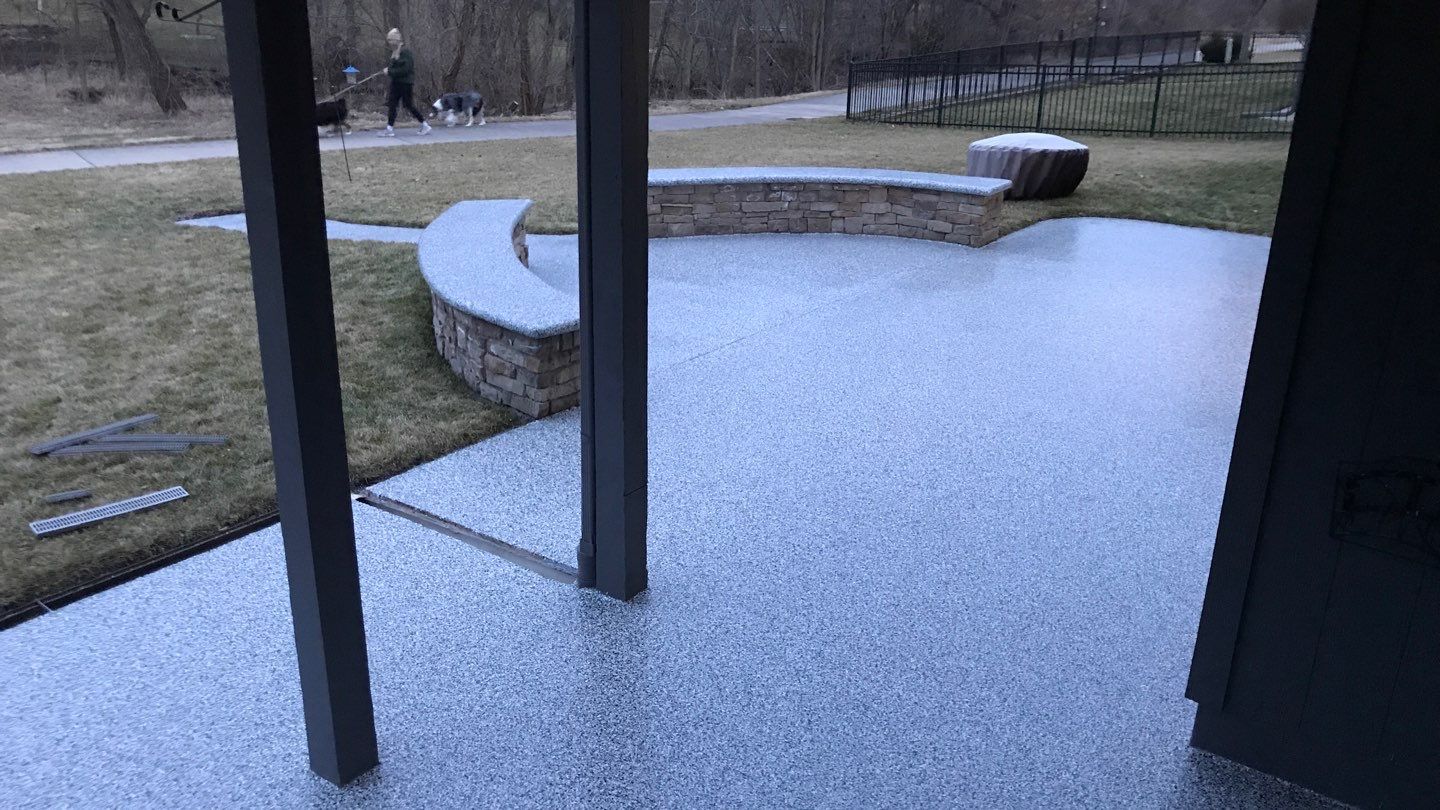 Patio using Domino  by Select Painting, Coatings & Garage Cabinets