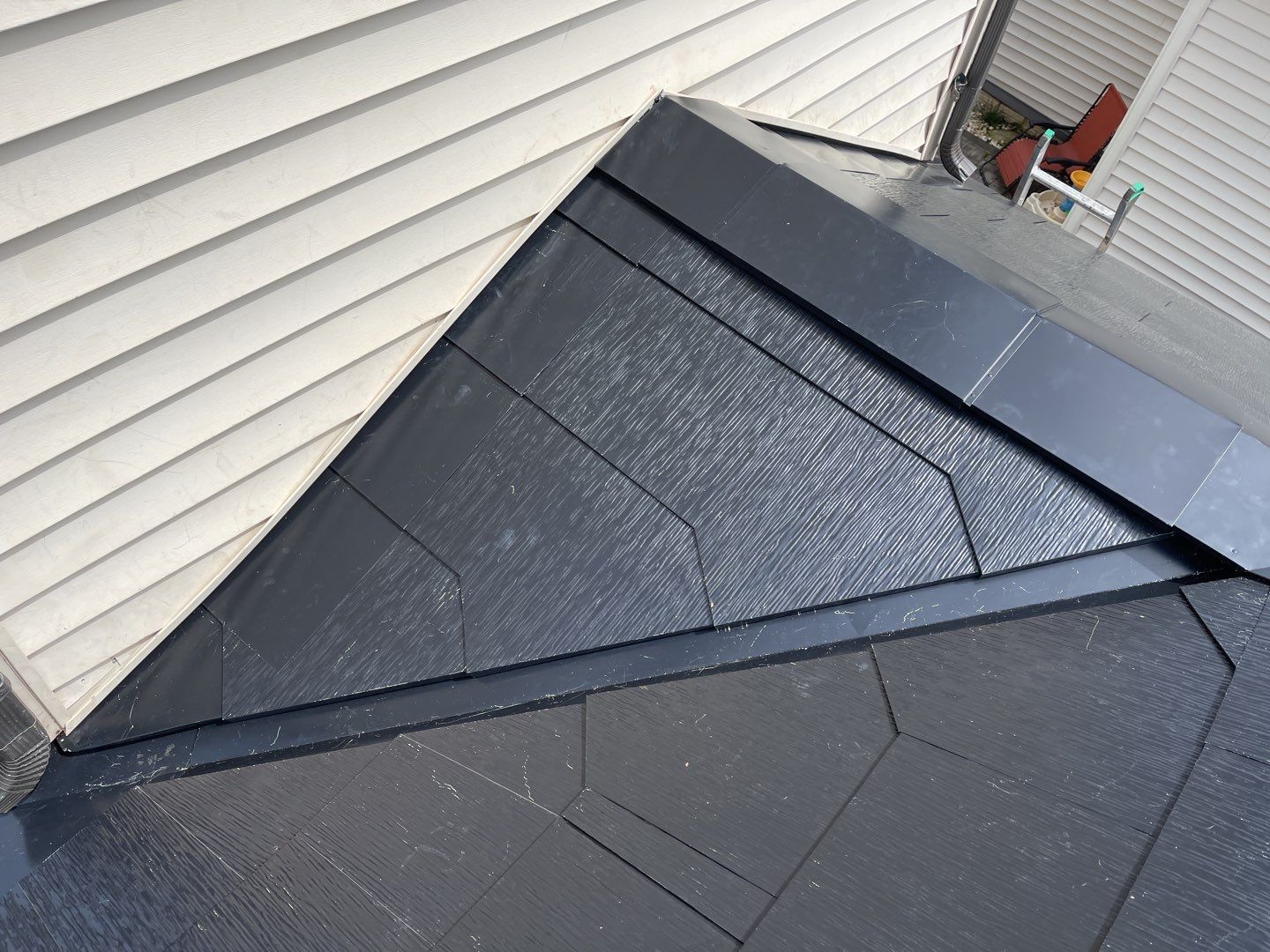 Tesla Solar Roof using Tesla Solar Roof V3 tiles by American Home Contractors