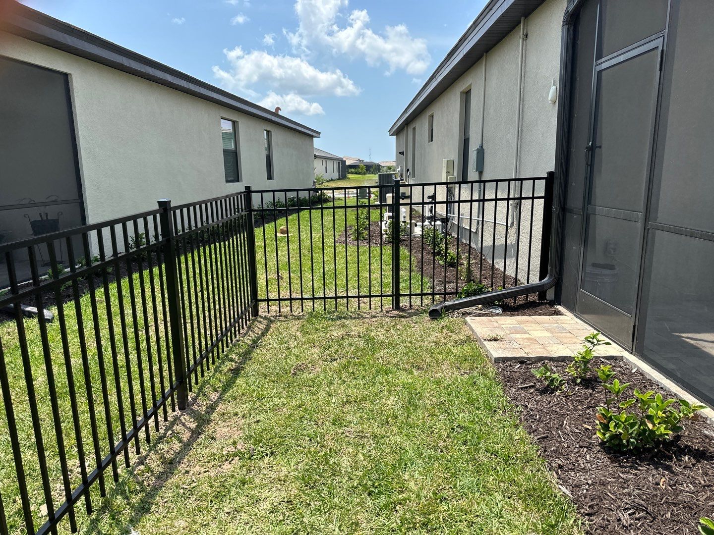 Aluminum Fence Installation using Black 3 Rail Aluminum Fence by Asap fence and gates, LLC