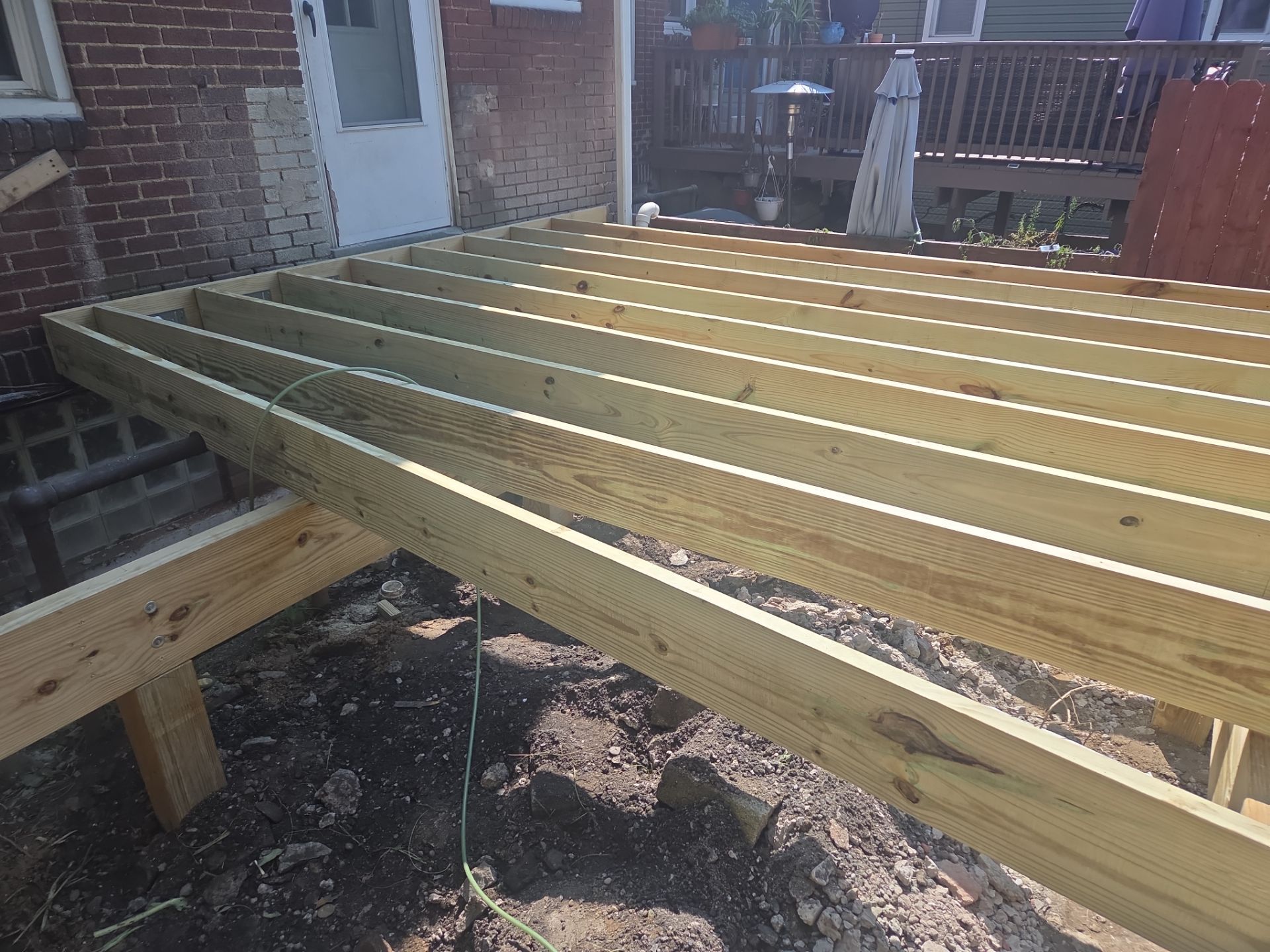 Deck build  by Cousins Roofing Siding & Decks
