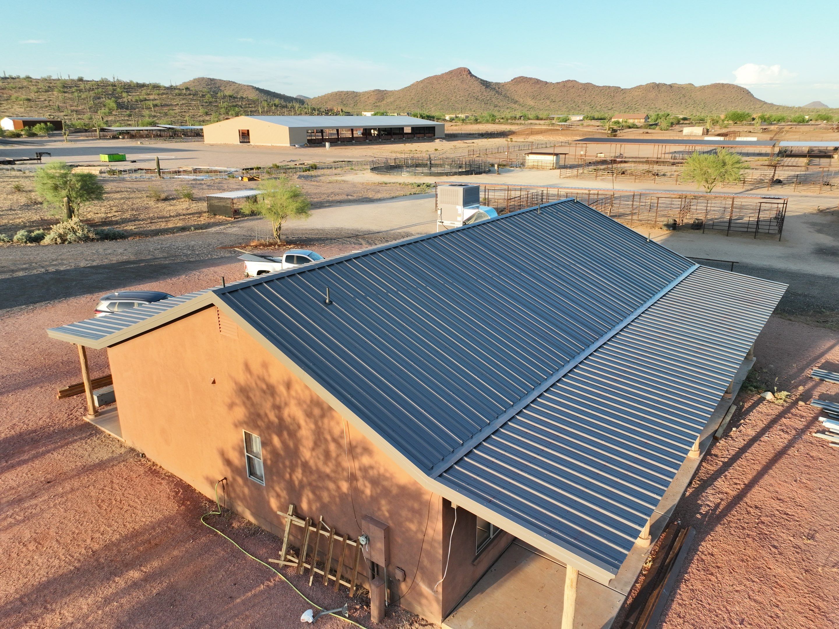 Slate Gray Exposed Fastener by Reimagine Roofing