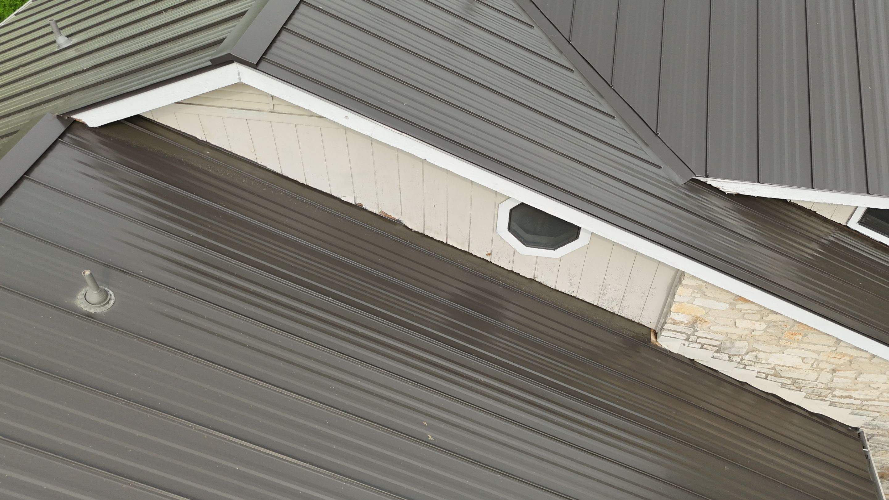 Dark Bronze - L&A Standing Seam with Striations by RoofsOnly.com