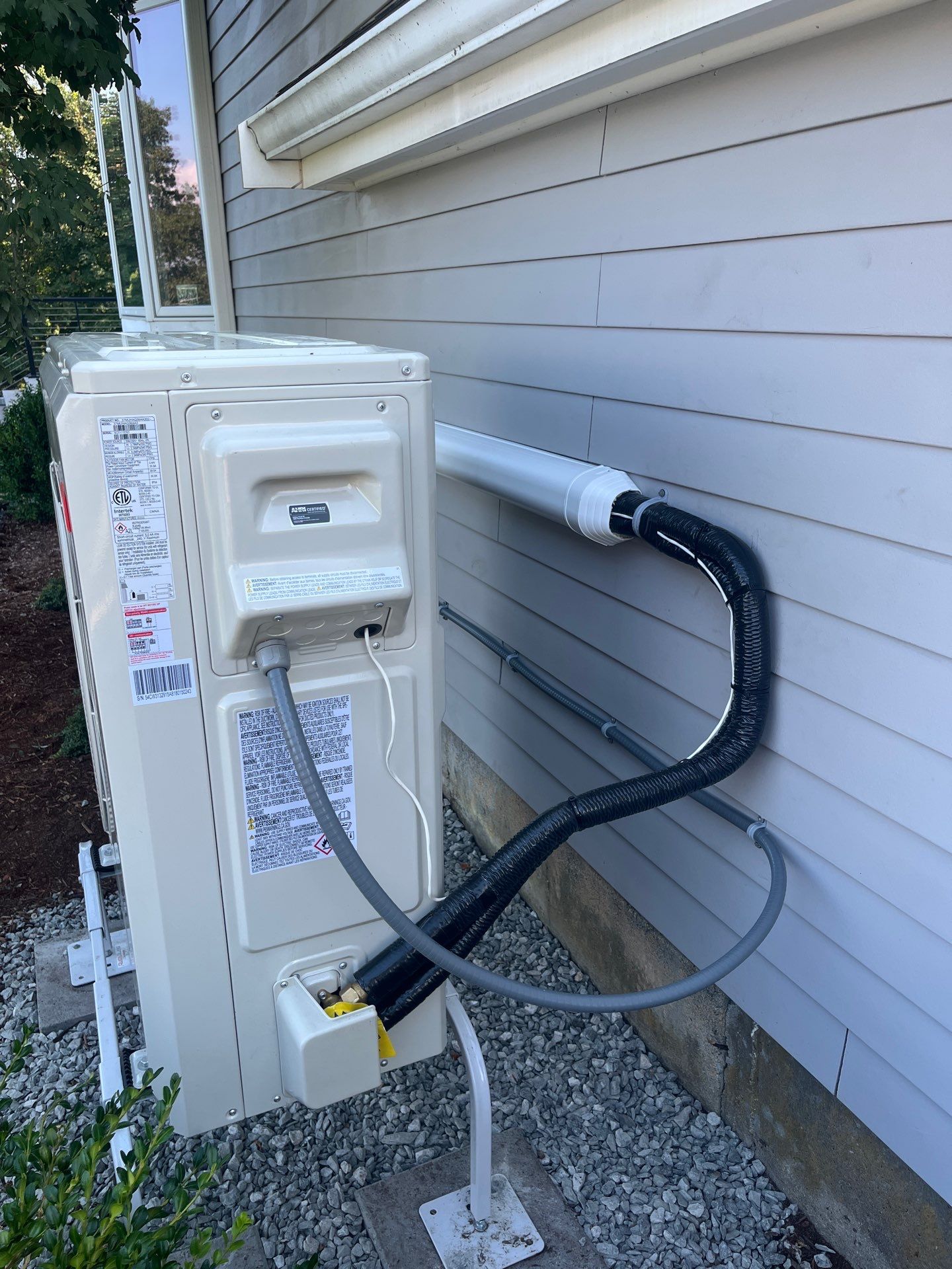 Bryant Central Heat Pump and Attic Air Handler Installation in Portsmouth by Ocean State Air Solutions