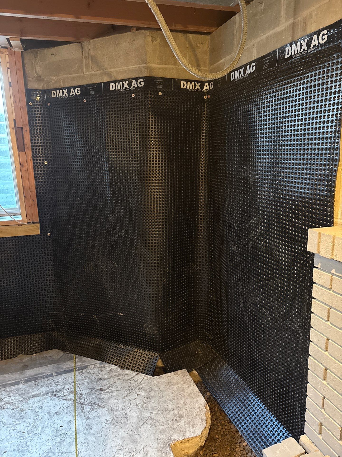 Drain tile for a General Contractor Partner by Waterproofing Northeast