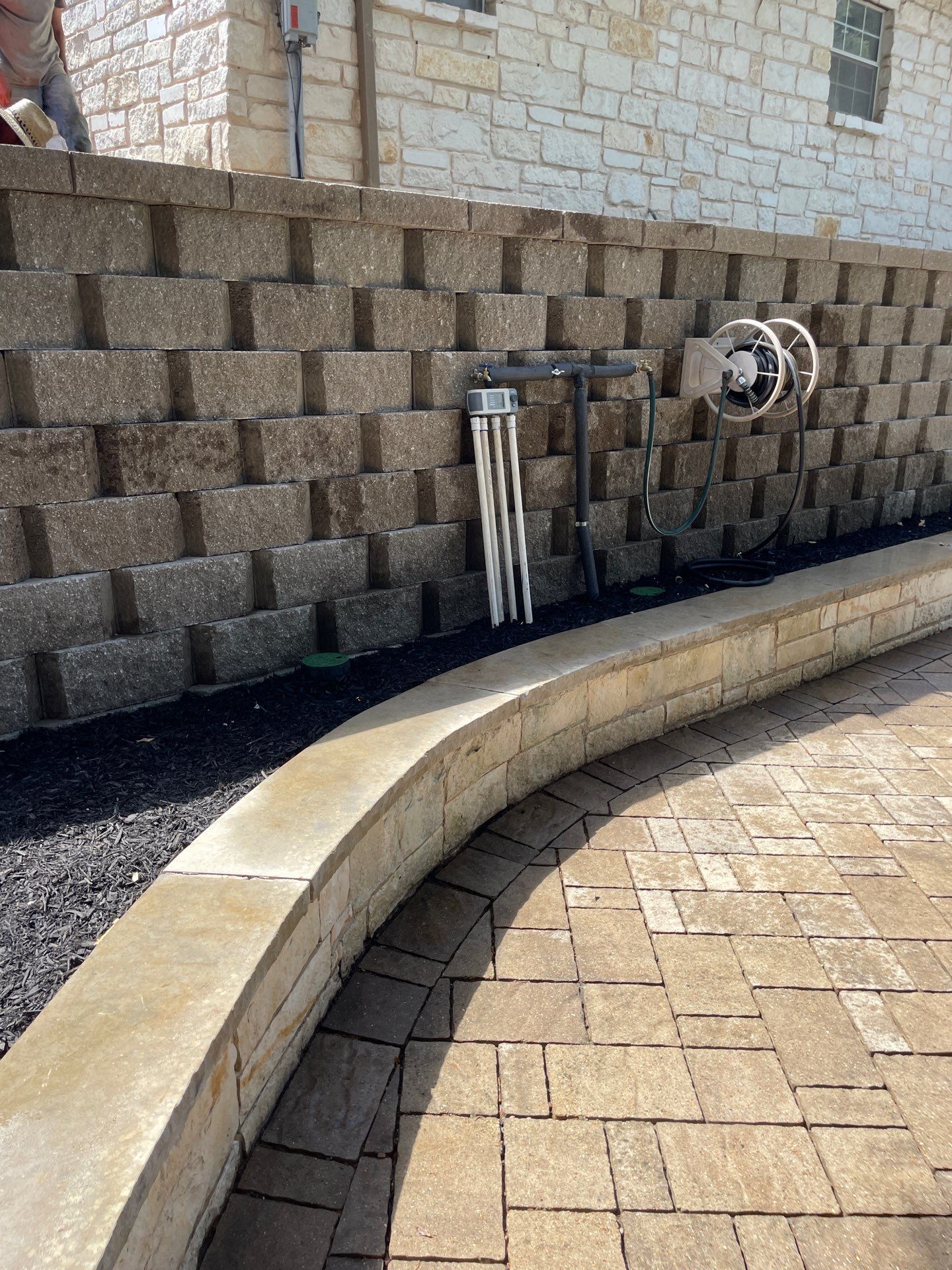 In Progress Retaining Wall Project by Peterson’s