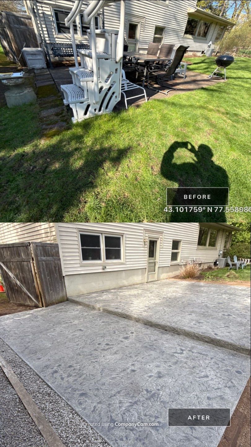 Oxford Slate Two Tiered Patio by NG Masonry & Construction LLC
