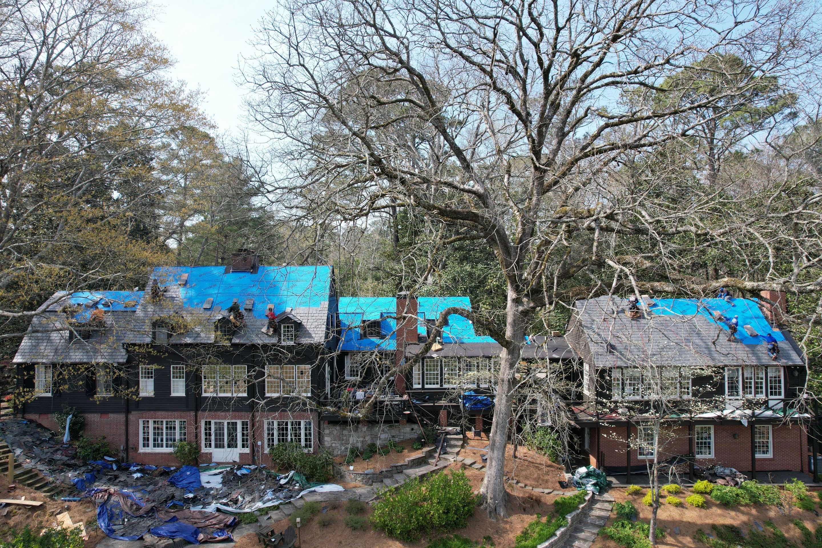 Residential Roofing Installation using Da Vinci Slate  by Inspector Roofing and Restoration