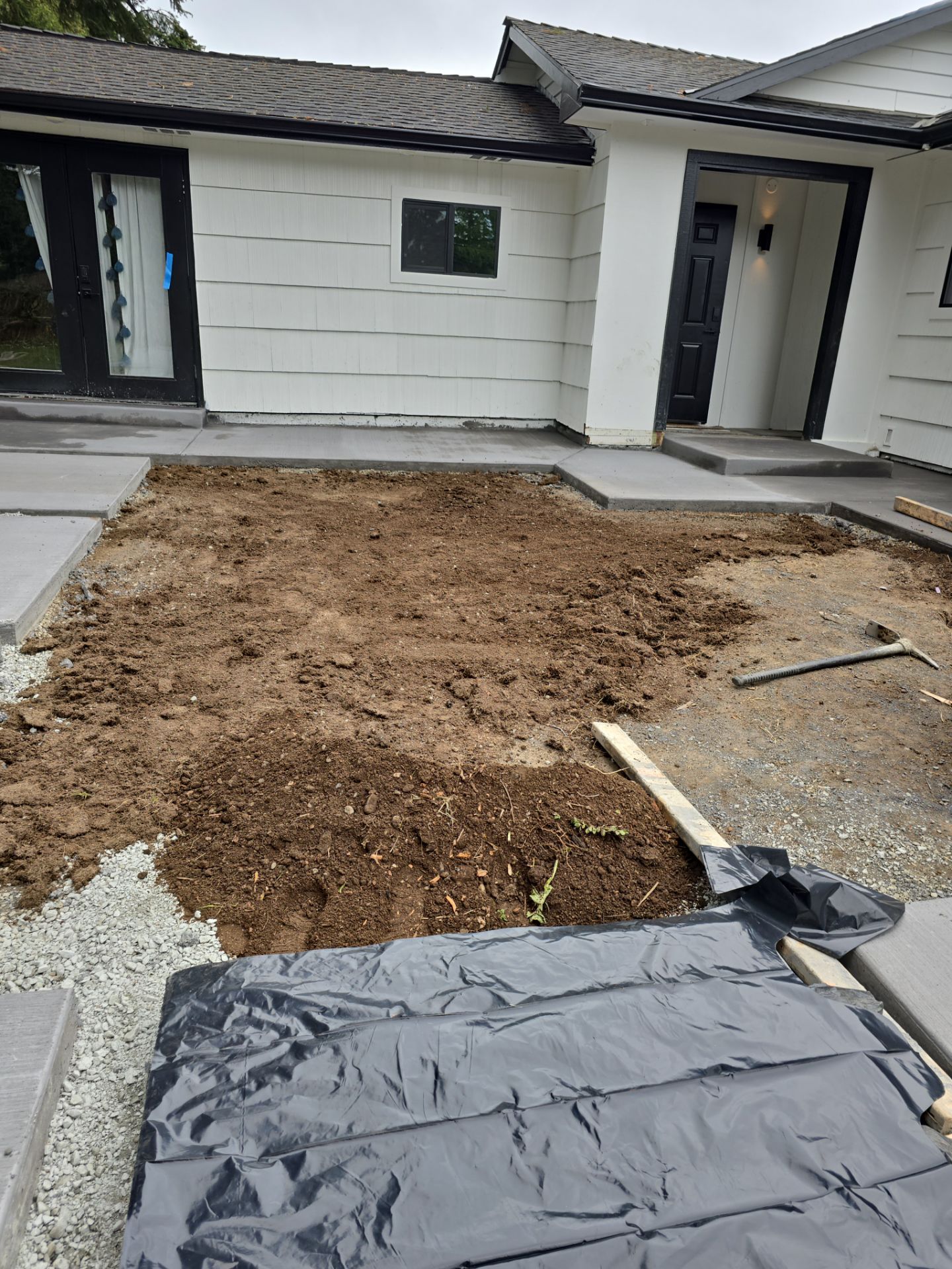 John | Concrete Backyard Walkway by Jireh Asphalt & Concrete Inc 