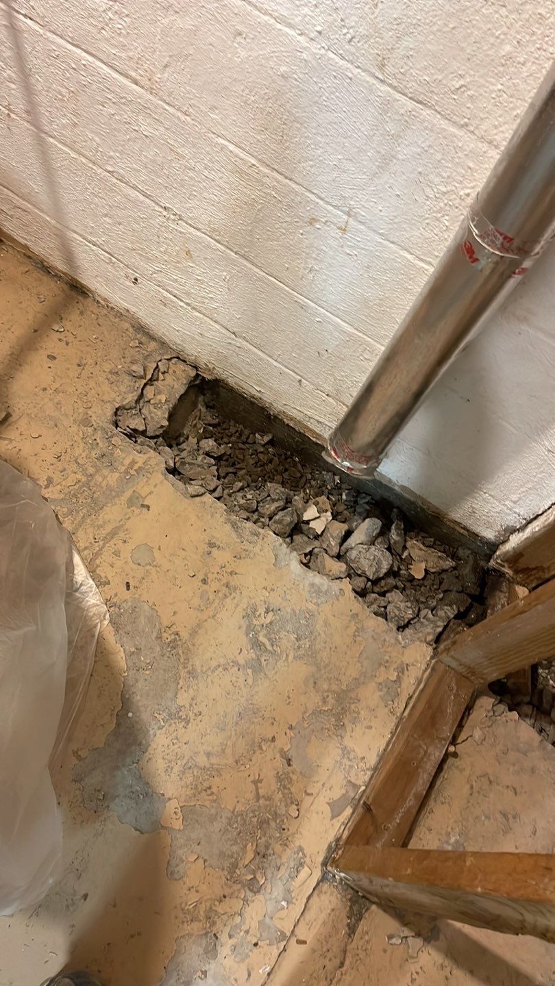 Embedded Fiber Reinforcement and Basement Waterproofing using GrateDrain Waterproofing System by Toledo Basement Repair