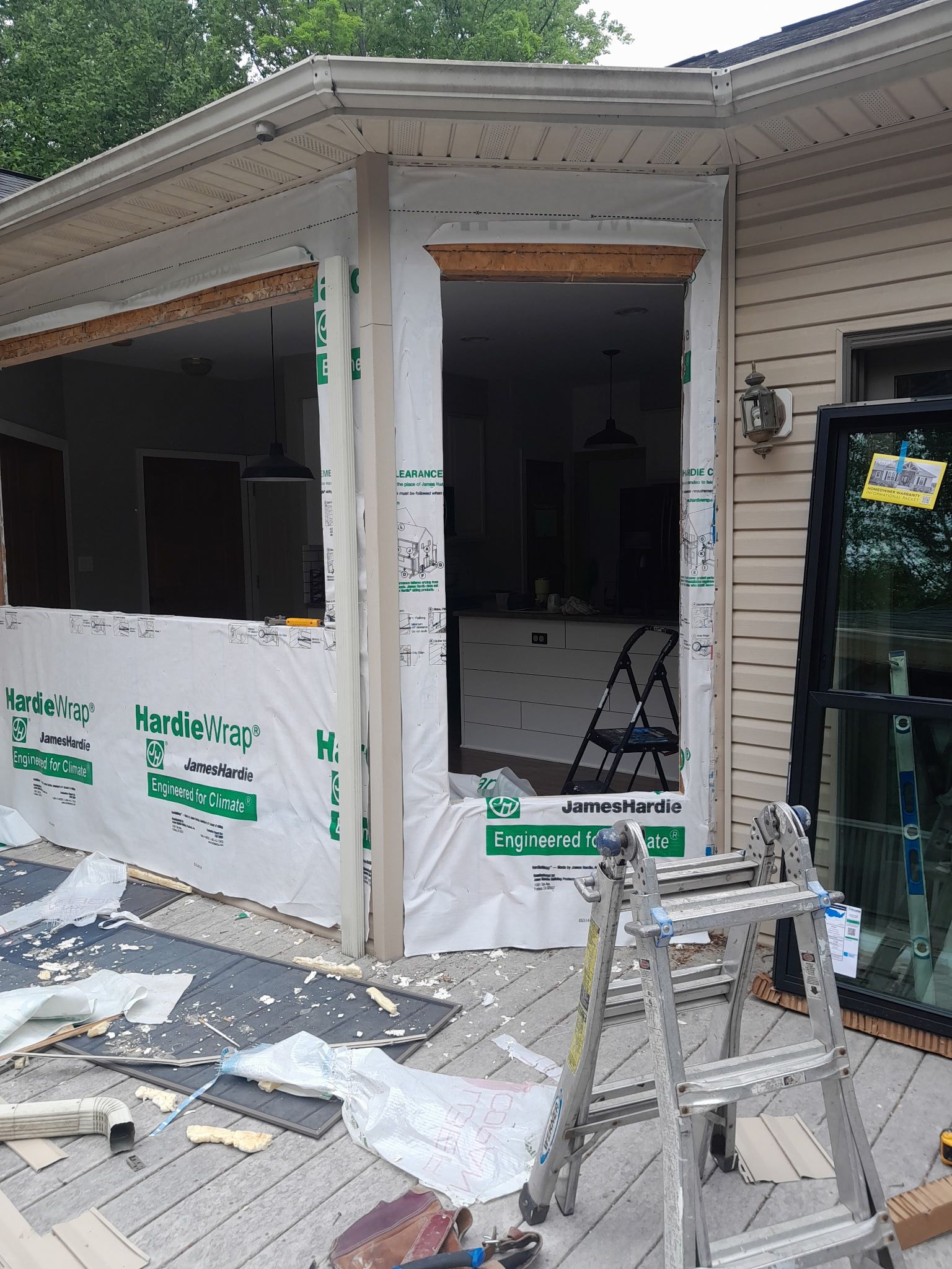 Window replacement with minor carpentry and siding/gutter replacement. by Window Depot of Annapolis